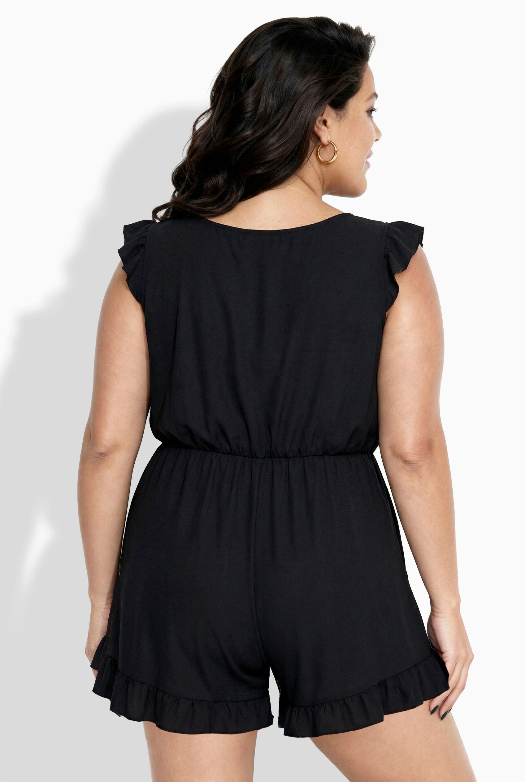 Ulla Popken Badekleid Badekleid Softcups Shorts Flügelärmel