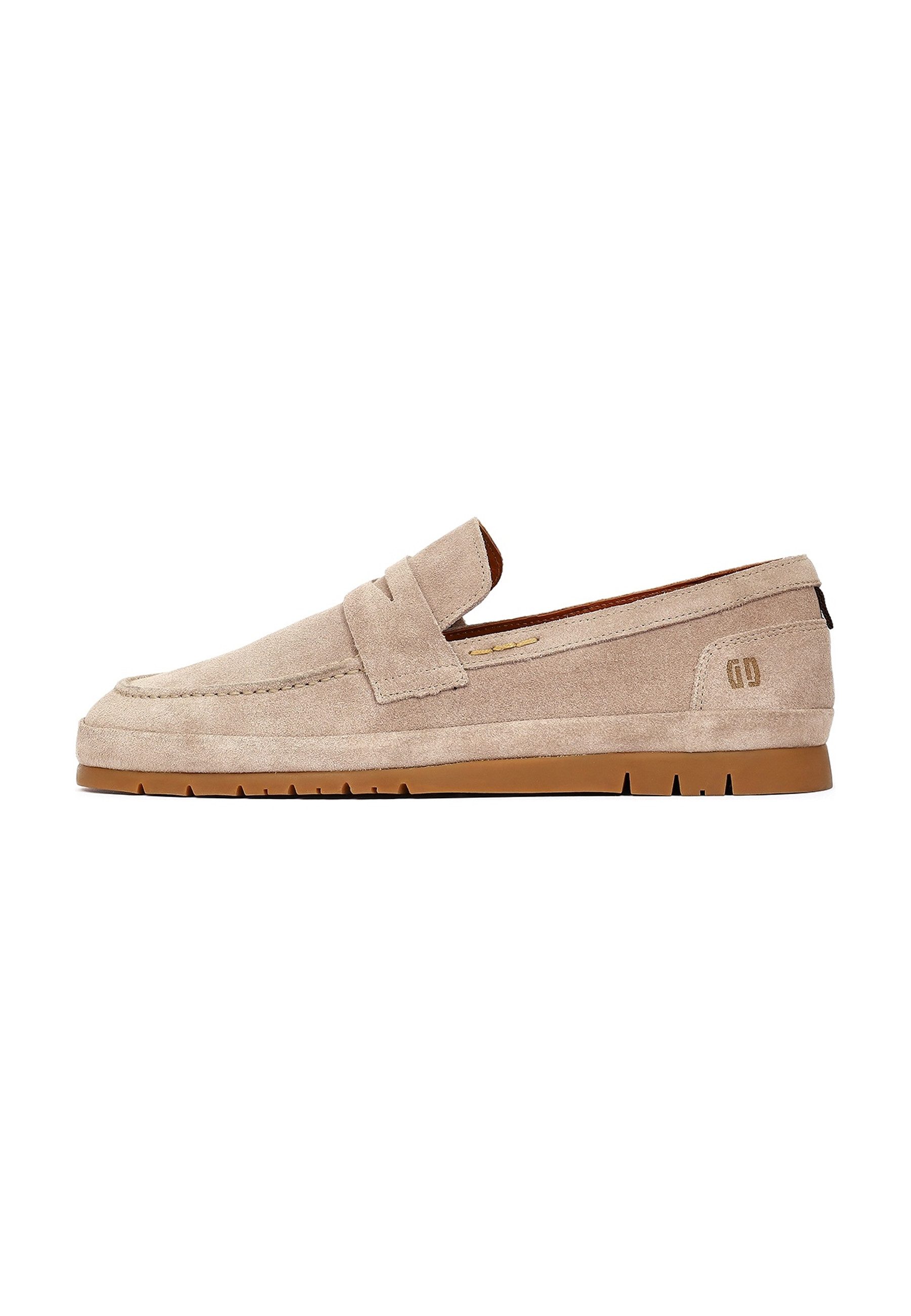 Derimod Lässige Loafer aus Veloursleder Loafer Echtes Leder, Lederinnenfutter, Slip-On-Stil, Vielseitiges Design