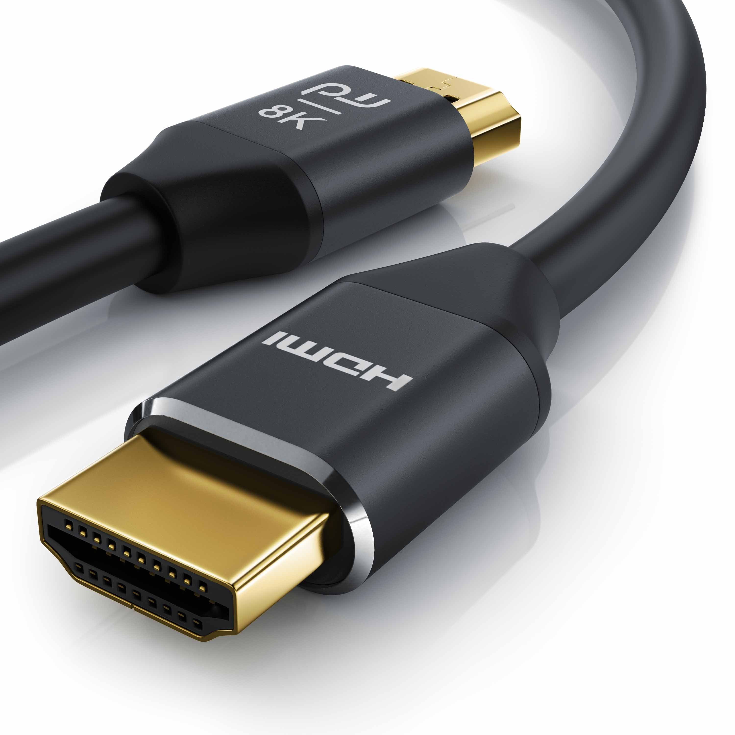 Primewire HDMI-Kabel, 2.1, HDMI Typ A (50 cm), 8K Premium Ultra High Speed 7680 x 4320 @ 120 Hz mit DSC - 0,5m schwarz