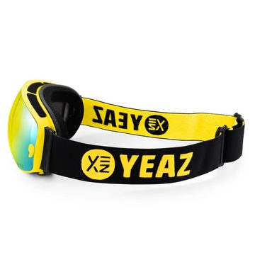 YEAZ Skibrille XTRM-SUMMIT ski- snowboardbrille mit rahmen gelb, Premium-Ski- und Snowboardbrille für Erwachsene und Jugendliche