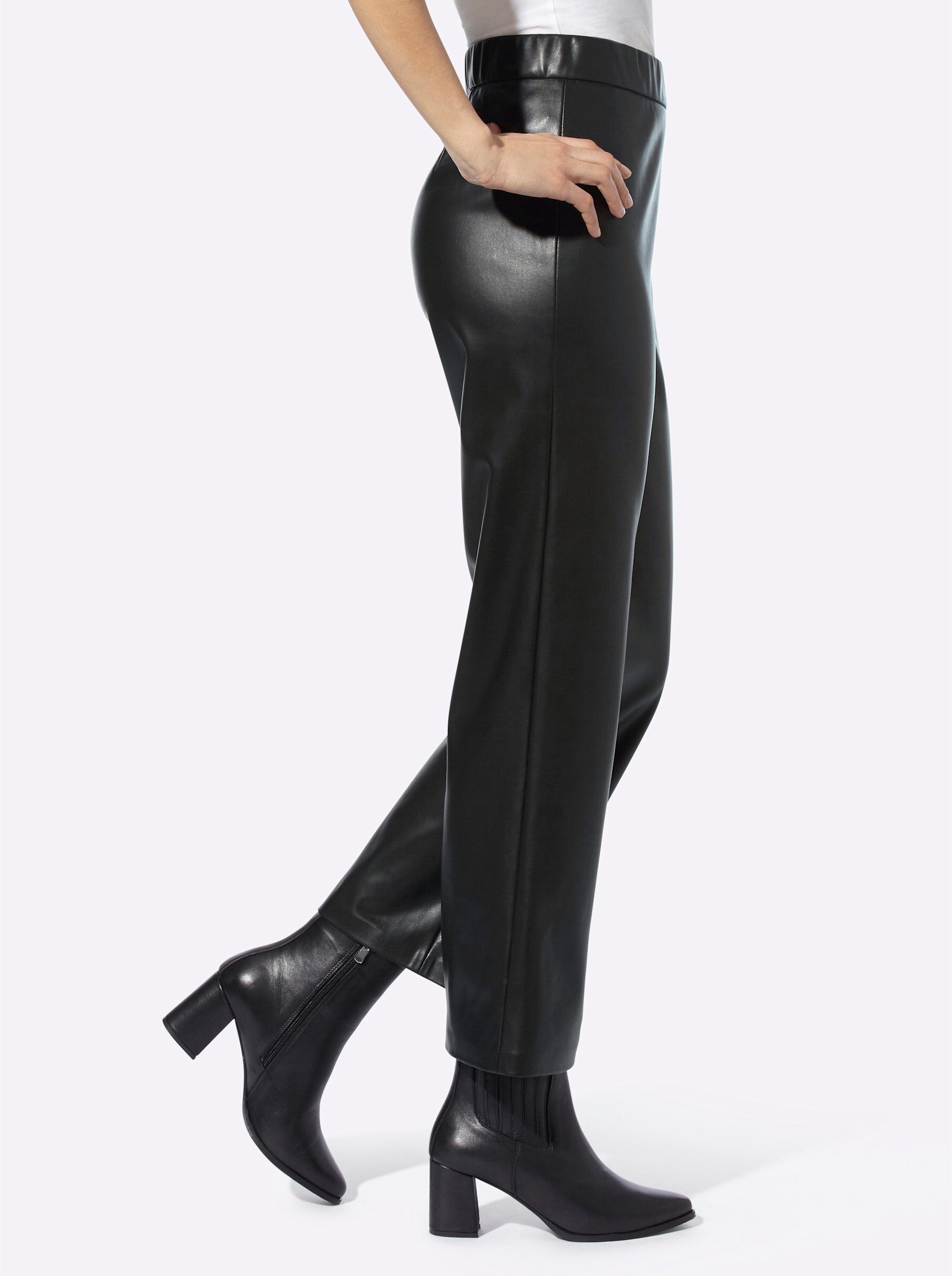 heine Jerseyhose Lederimitat-Hose Innenbeinlänge ca. 68 günstig online kaufen
