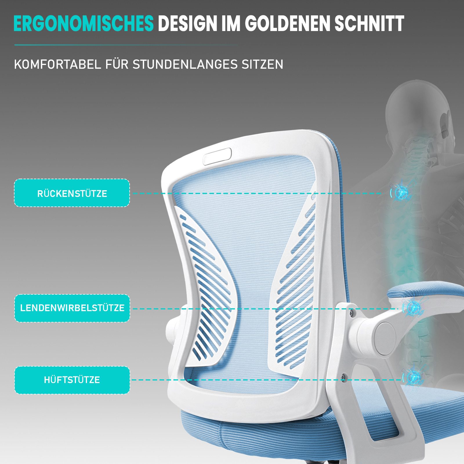 Milacyee Bürostuhl Ergonomisch Bürostuhl Schreibtischstuhl,Stuhl mit günstig online kaufen