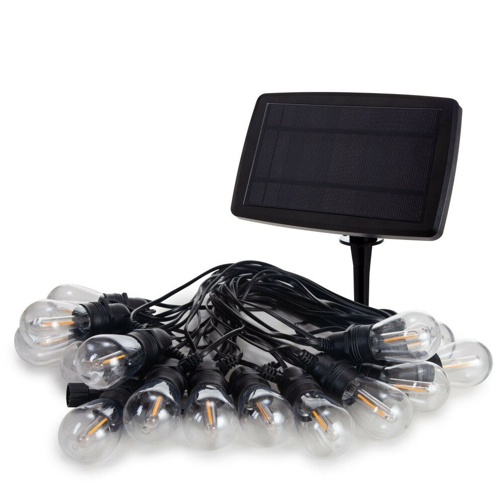 Velleman LED Stripe Vellight LED-Lichterkette - 15 m - 15 warmweiße Lampen - schwarzes Kab