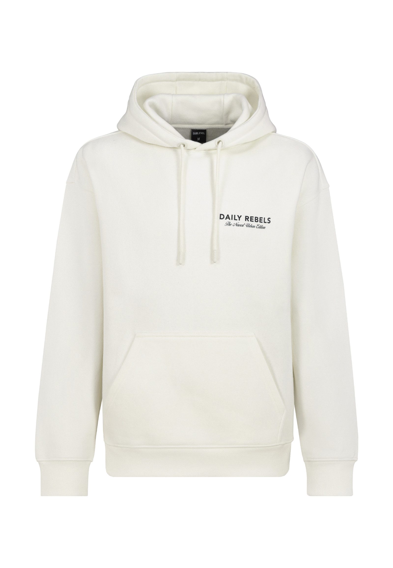 SUBLEVEL Kapuzenpullover Herren Hoodie mit Back Fotoprint Oversized Sweater, Kapuzensweatshirt mit Kängurutasche, mit Kapuze
