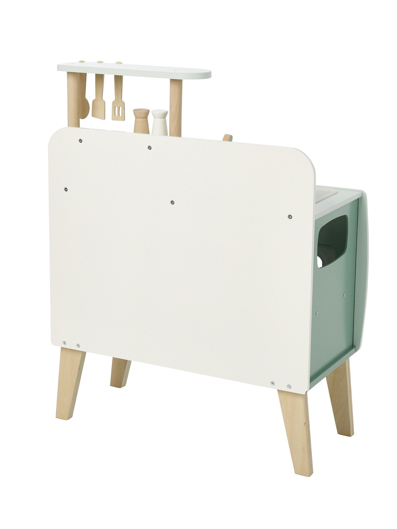 vertbaudet Spielküche Retro-Spielküche, Küche aus Holz FSC® Holz