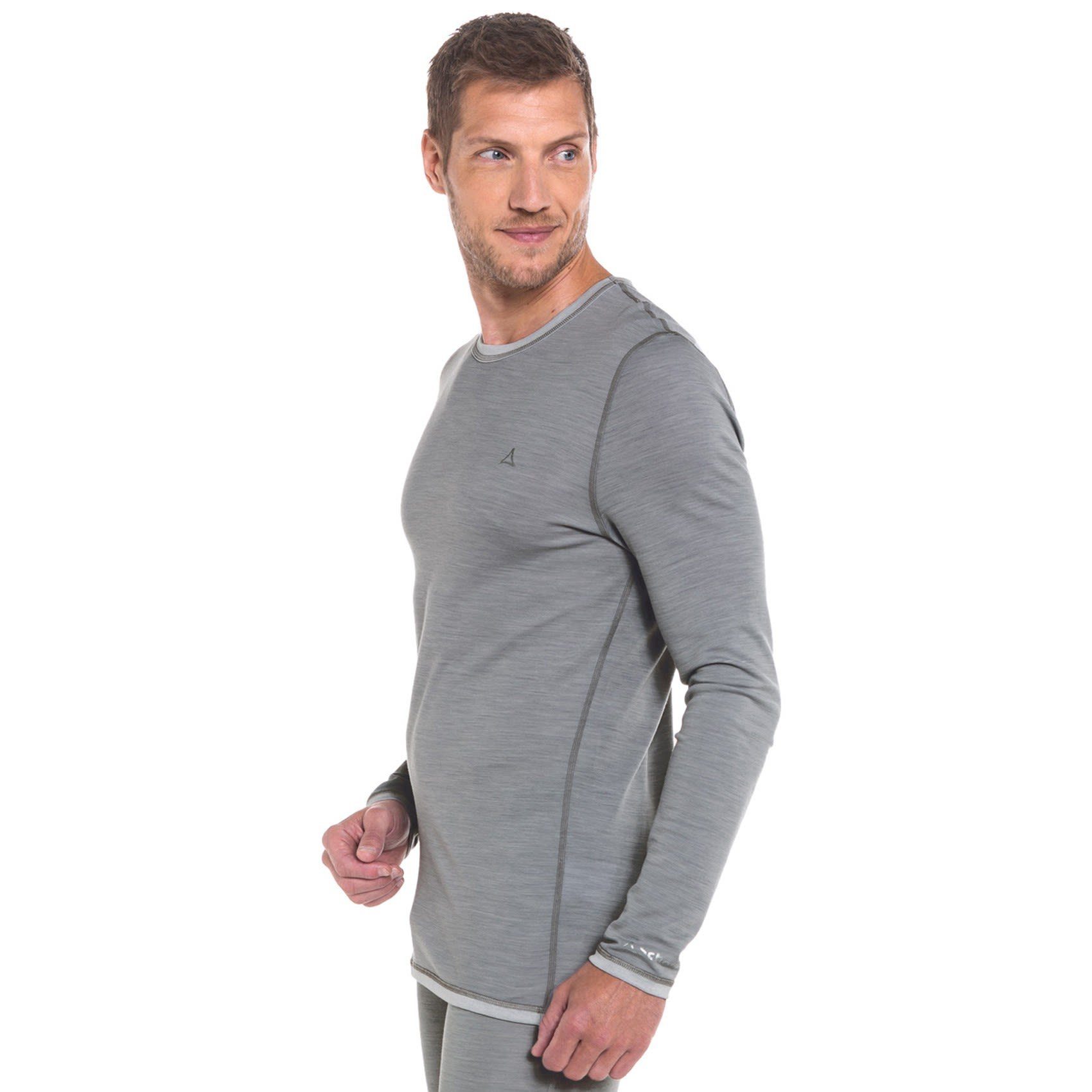 Schöffel Herren Schöffel Sport 1/1 Langarmbluse Merino Shirt M Opal Arm Gray