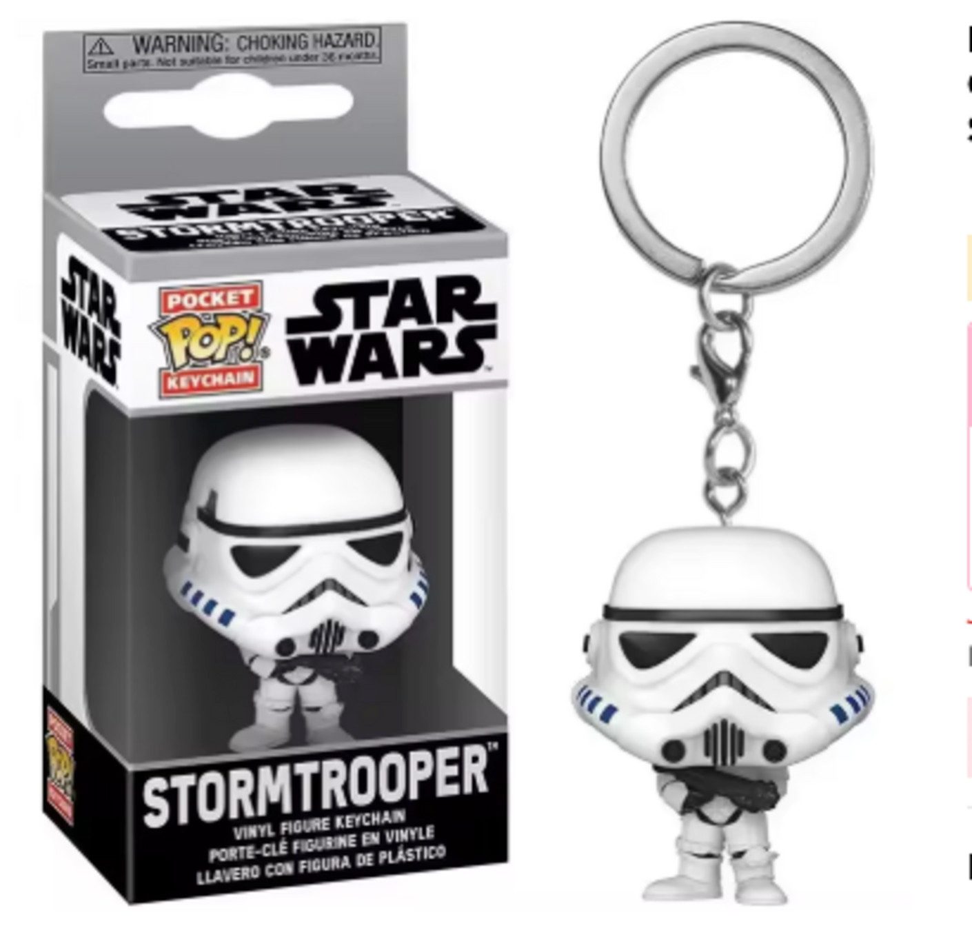 Stelby Schlüsselanhänger Merchandise Figur, Sammelfigur Schlüsselanhänger Stormtrooper, Star Wars Figur mit Geschenkbox