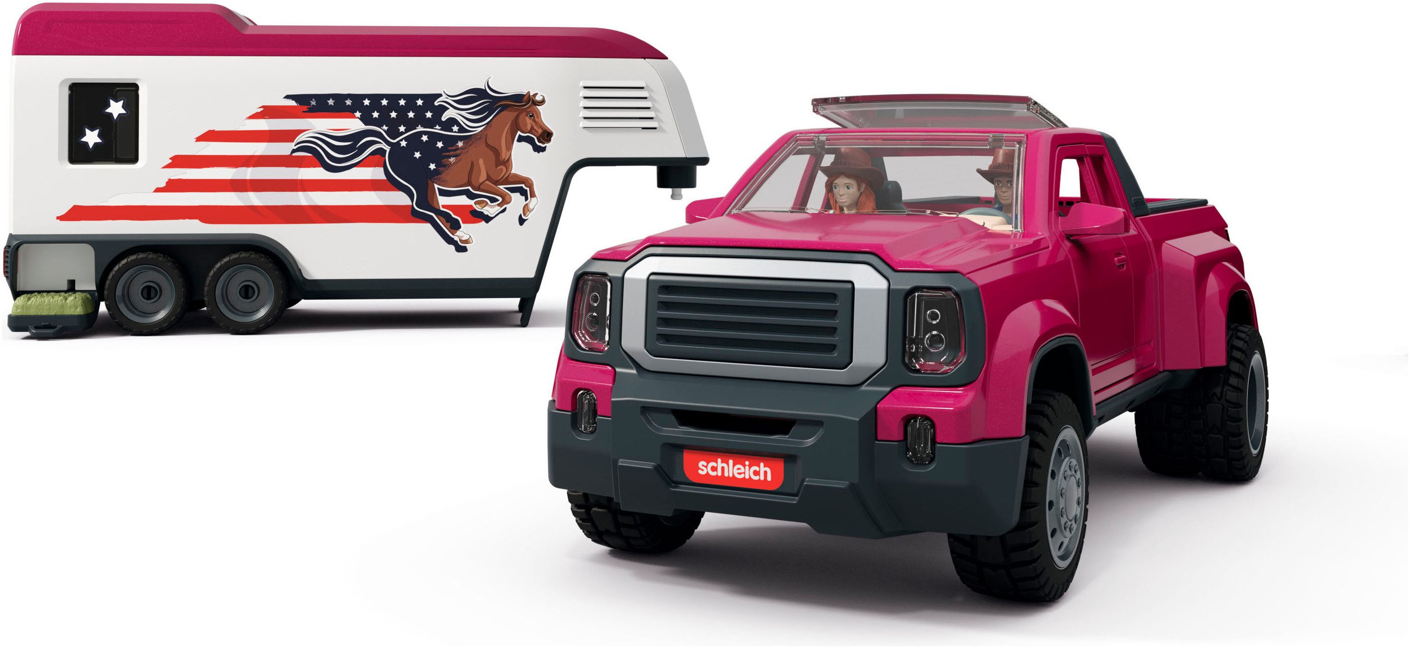 Schleich® Spielfigur HORSE CLUB, Lakeside Truck mit Anhänger (42705) – Bild 4 von 5