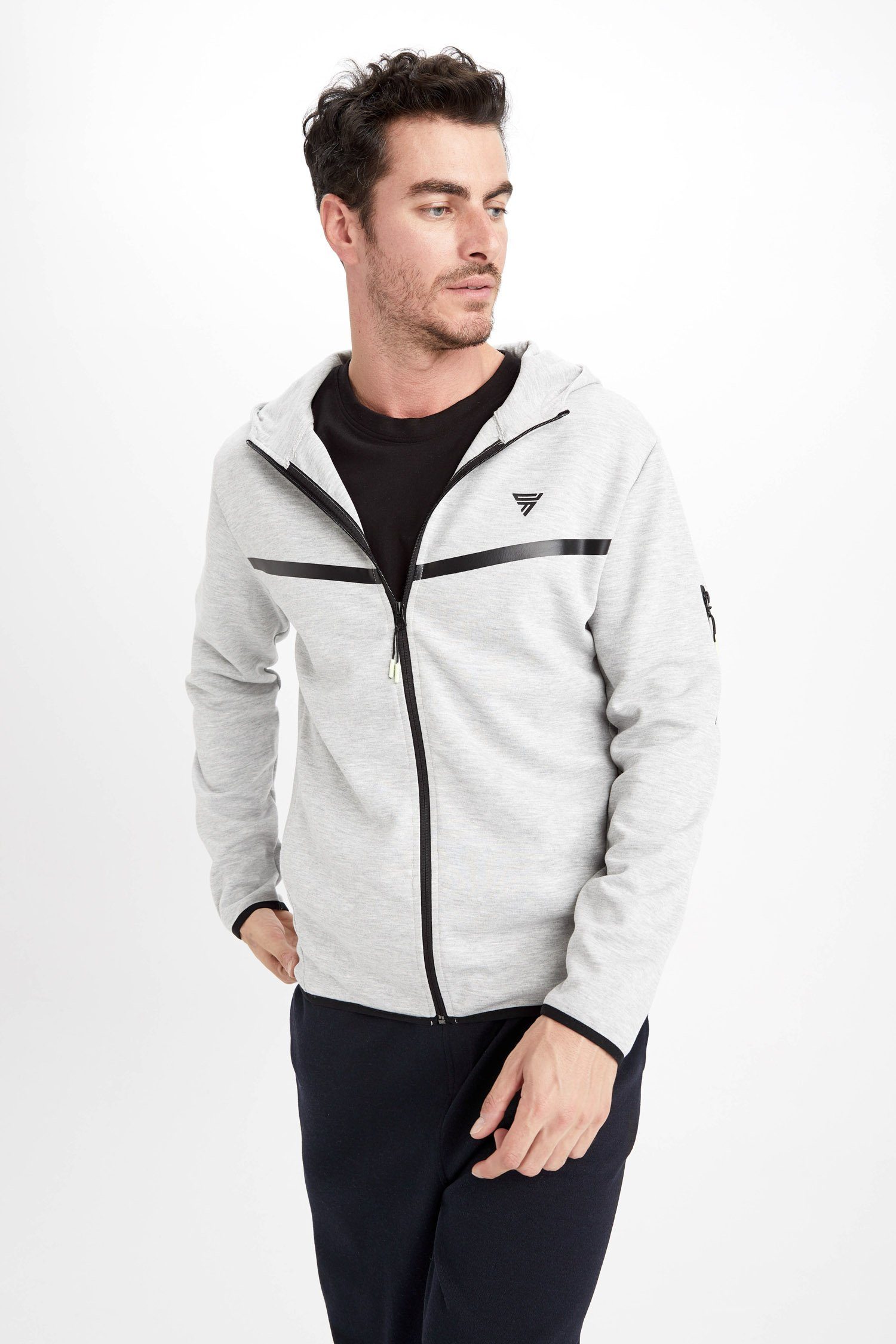 Herren STANDART Kapuzensweatjacke Kapuzensweatjacke DeFacto FIT