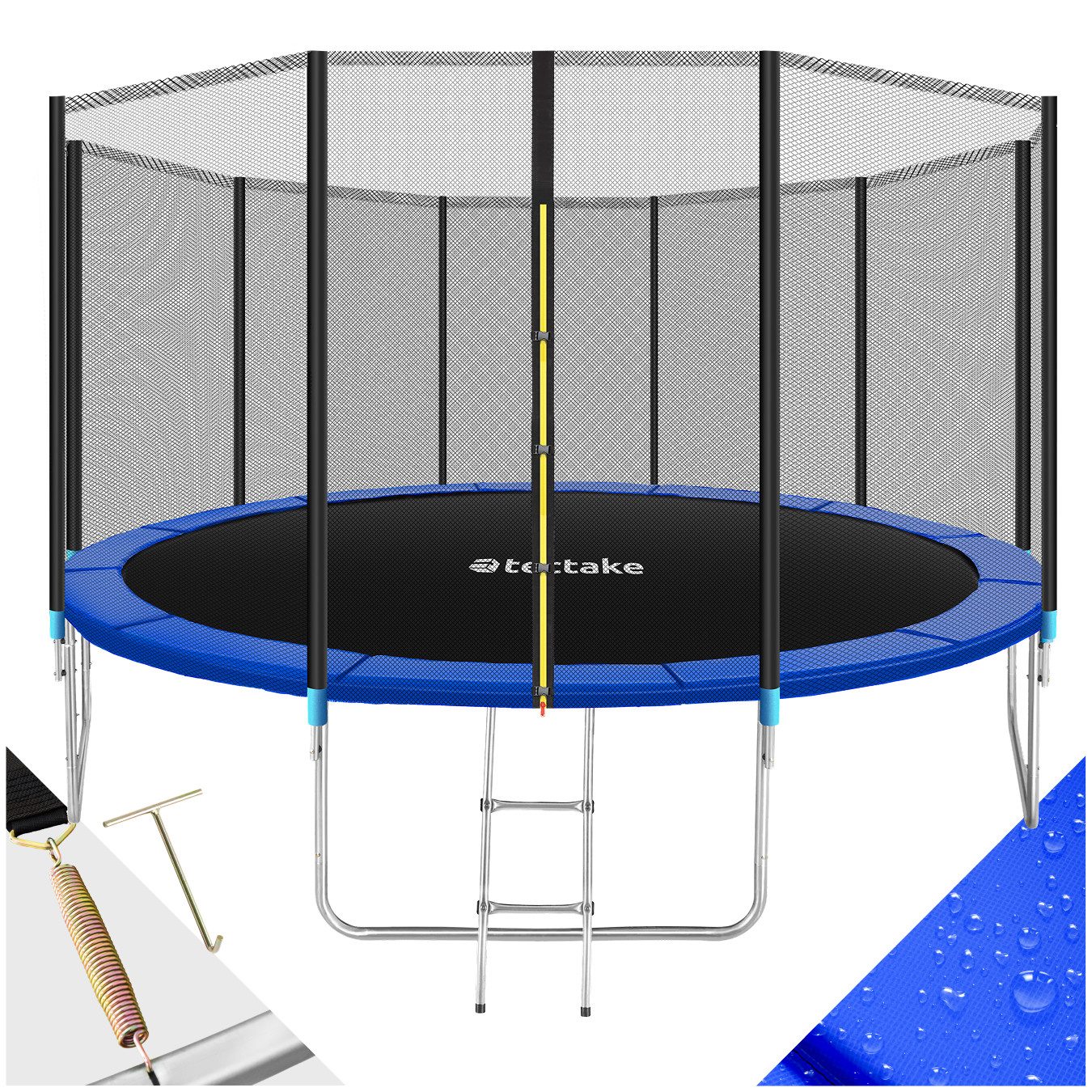 tectake Gartentrampolin Trampolin, (Komplettset), Ø 427 cm,  GS zertifiziert
