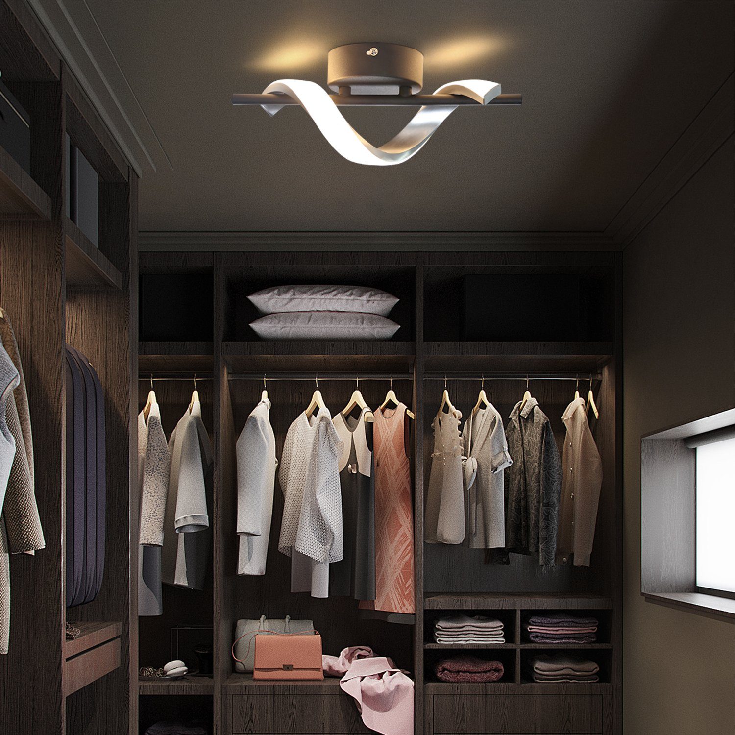 LED ZMH Design, in fest Nachtlampe Wellenförmig integriert innen modern LED Wandleuchte Beleuchtung