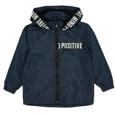 STACCATO Outdoorjacke Jacke mit Kontrast-Wording - Dark Navy elastisches Bündchen am Ärmelsaum, reflektierendes Detail auf der Rückseite