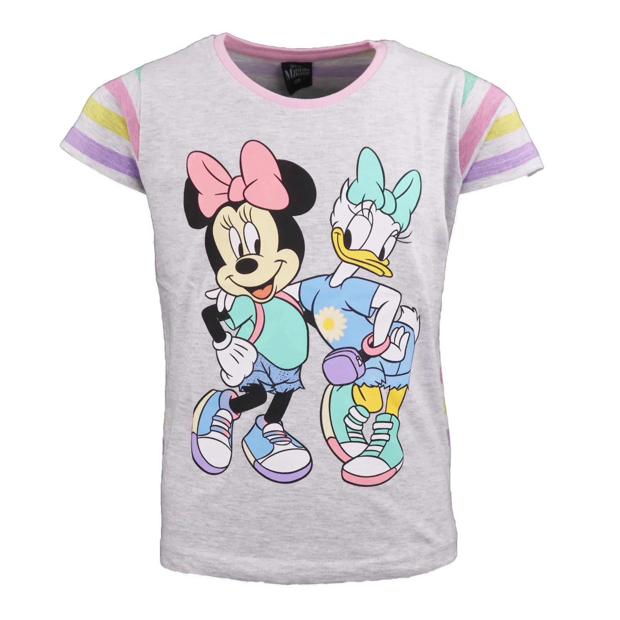 104 Duck Minnie Daisy Maus Disney T-Shirt bis Kinder Gr. Mouse Mädchen 134 Print-Shirt und Minnie Grau