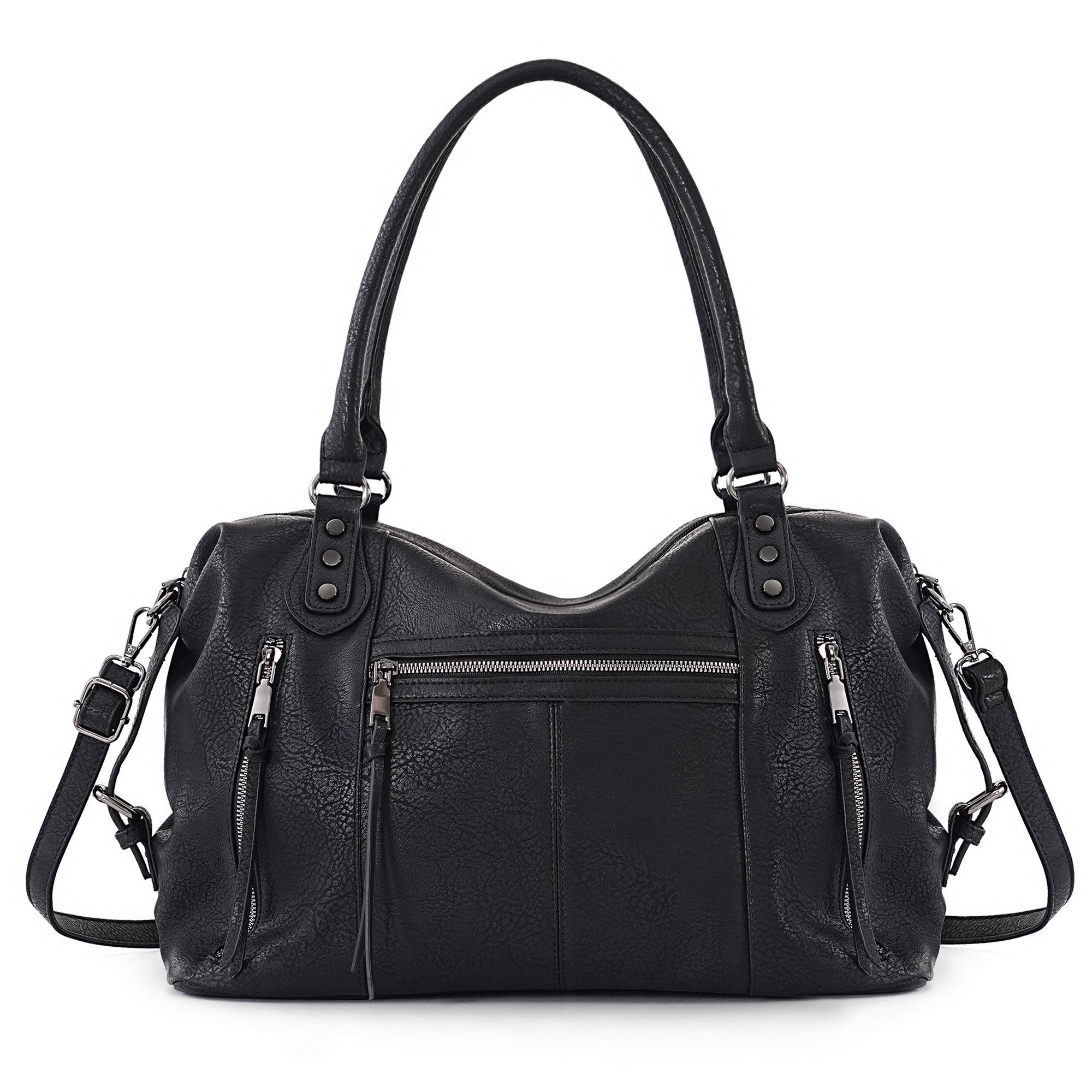 TANTOMI Handtasche Damenhandtasche Mittelgroße Crossbody Tasche, Mehreren Taschen, Vintage Shopper für Arbeit, Shopping, Alltag und Reisen