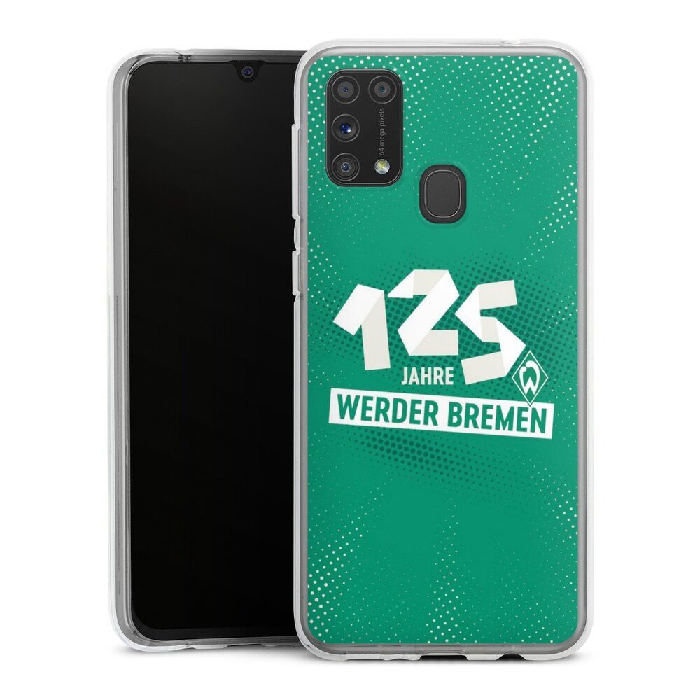 DeinDesign Handyhülle 125 Jahre Werder Bremen Offizielles Lizenzprodukt, Samsung Galaxy M31 Silikon Hülle Bumper Case Handy Schutzhülle