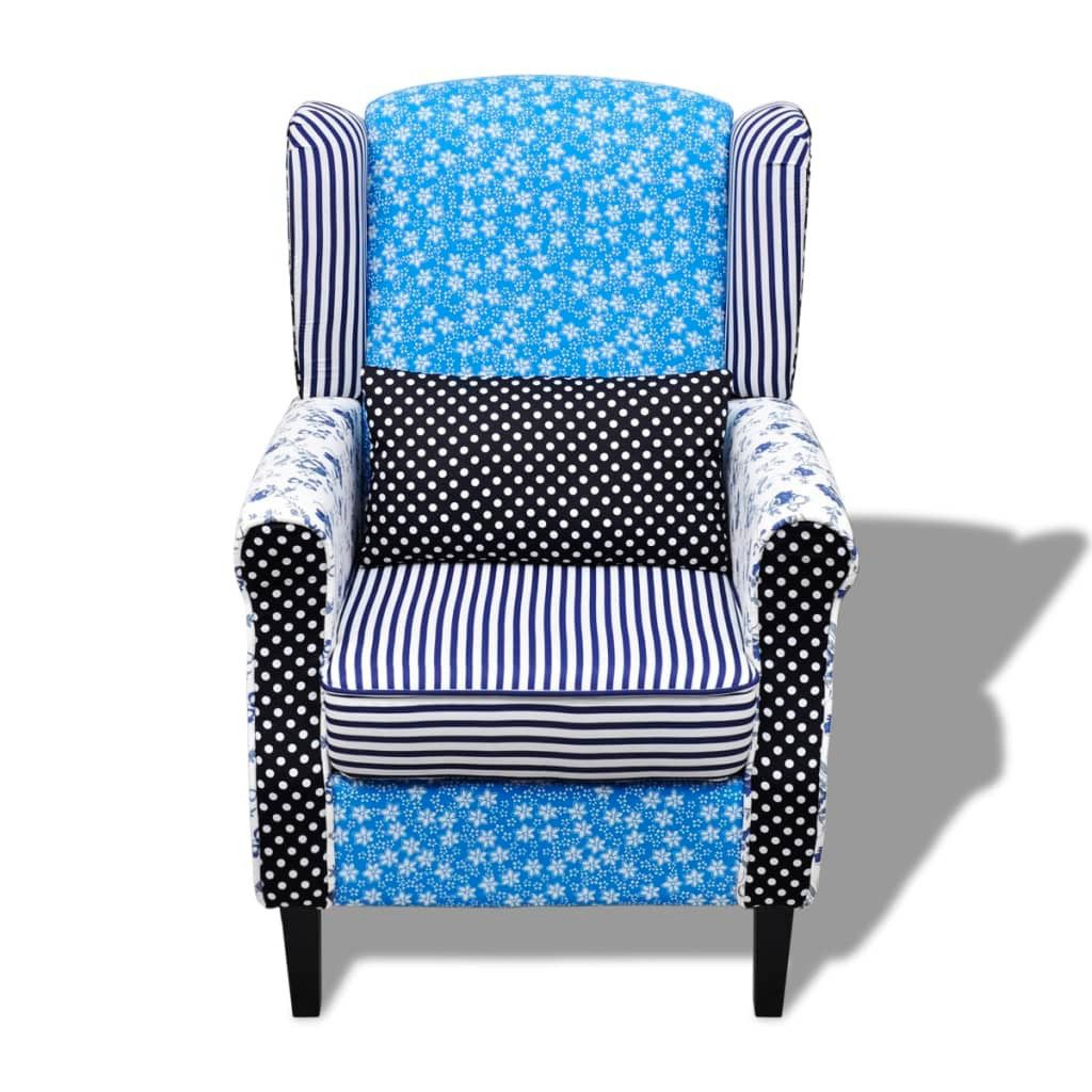 vidaXL Sessel Sessel mit Patchwork-Design Stoff günstig online kaufen