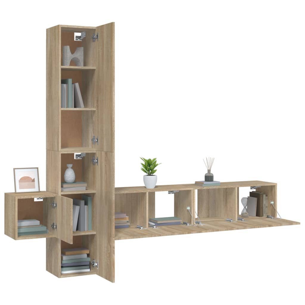 Holzwerkstoff furnicato Sonoma-Eiche TV-Schrank TV-Schrank-Set 5-tlg.