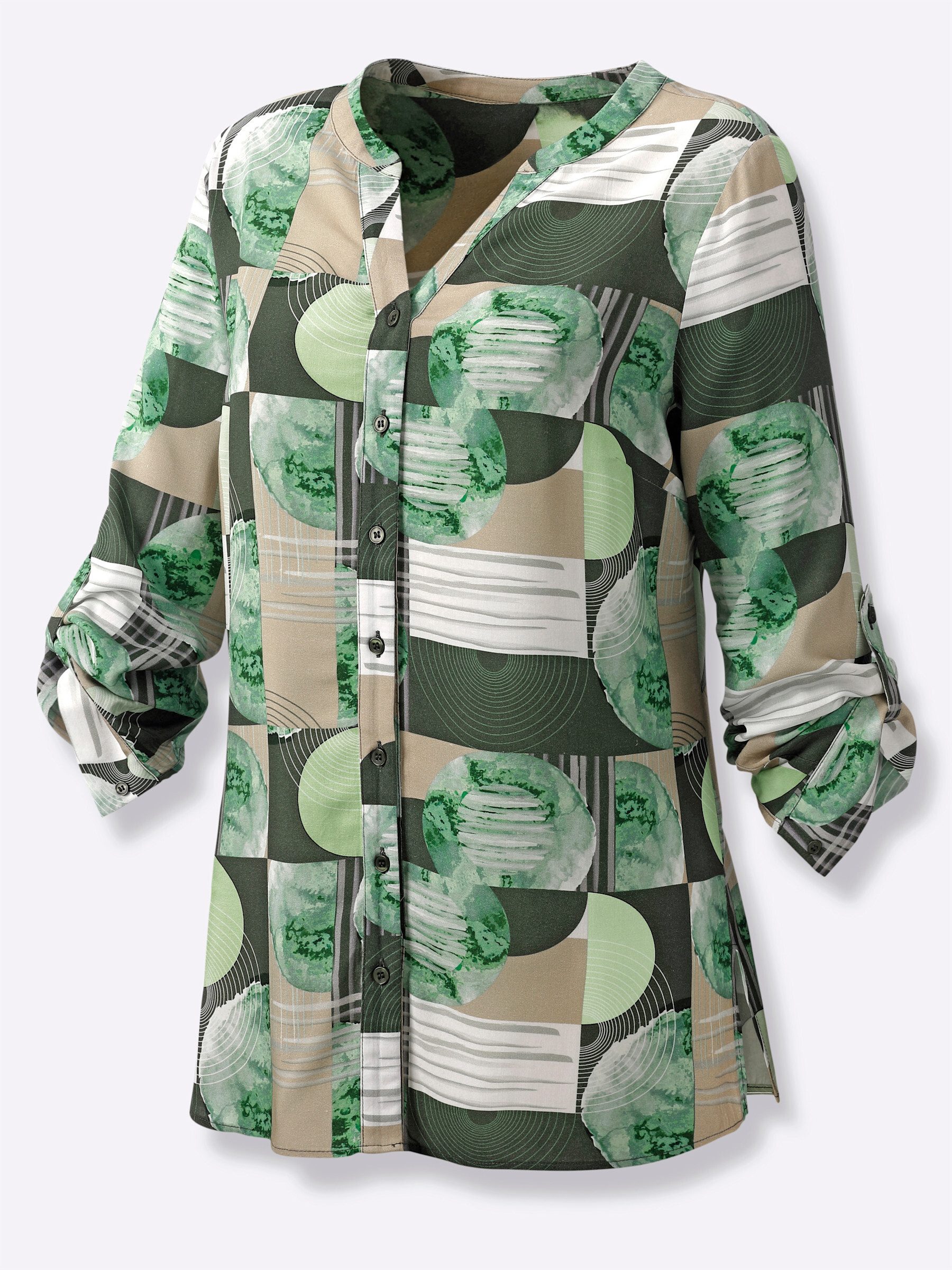 creation L Klassische Bluse Longbluse Langarm