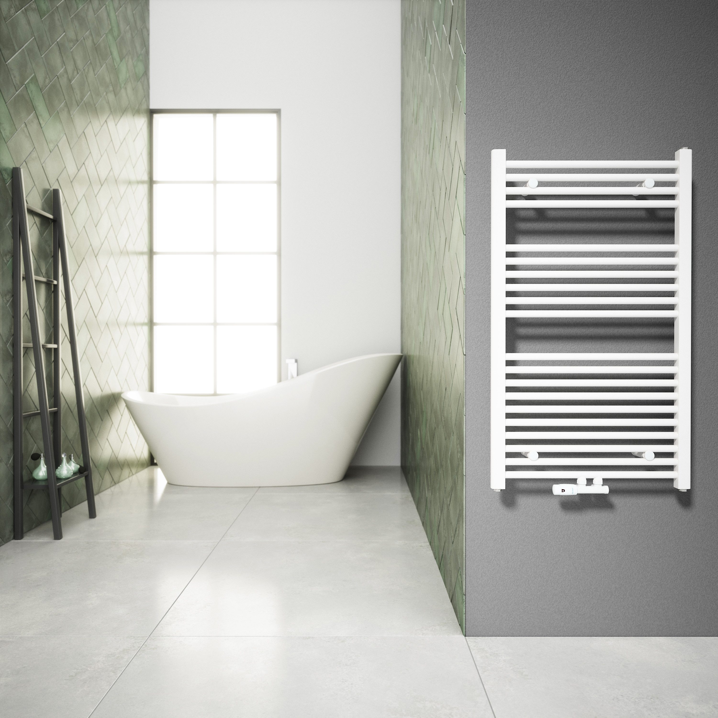 Aquabad® Badheizkörper VIRGO Handtuch Heizkörper Mittelanschluss günstig online kaufen