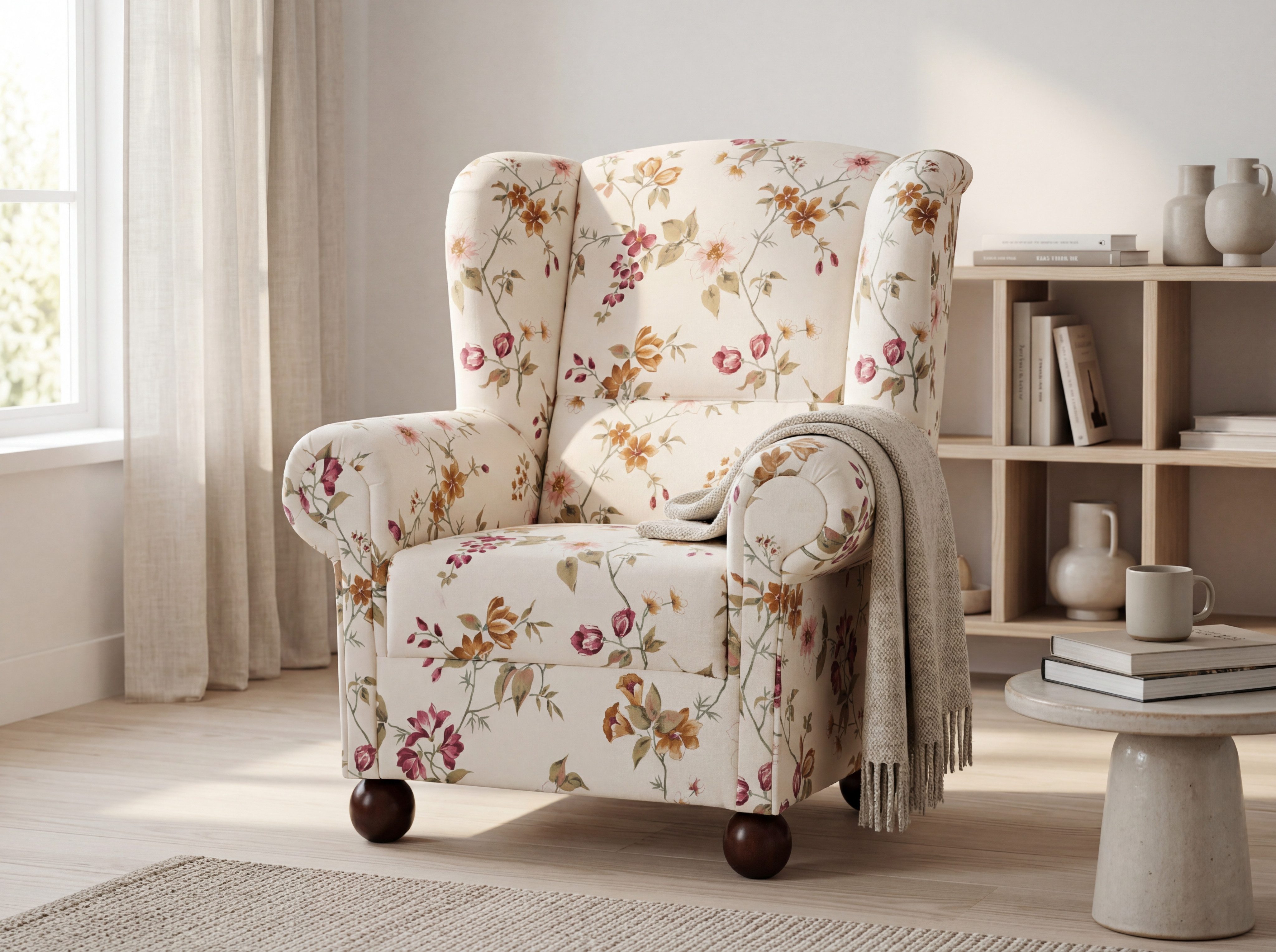 Max Winzer® Ohrensessel Monarch, im Landhausstil geblümt