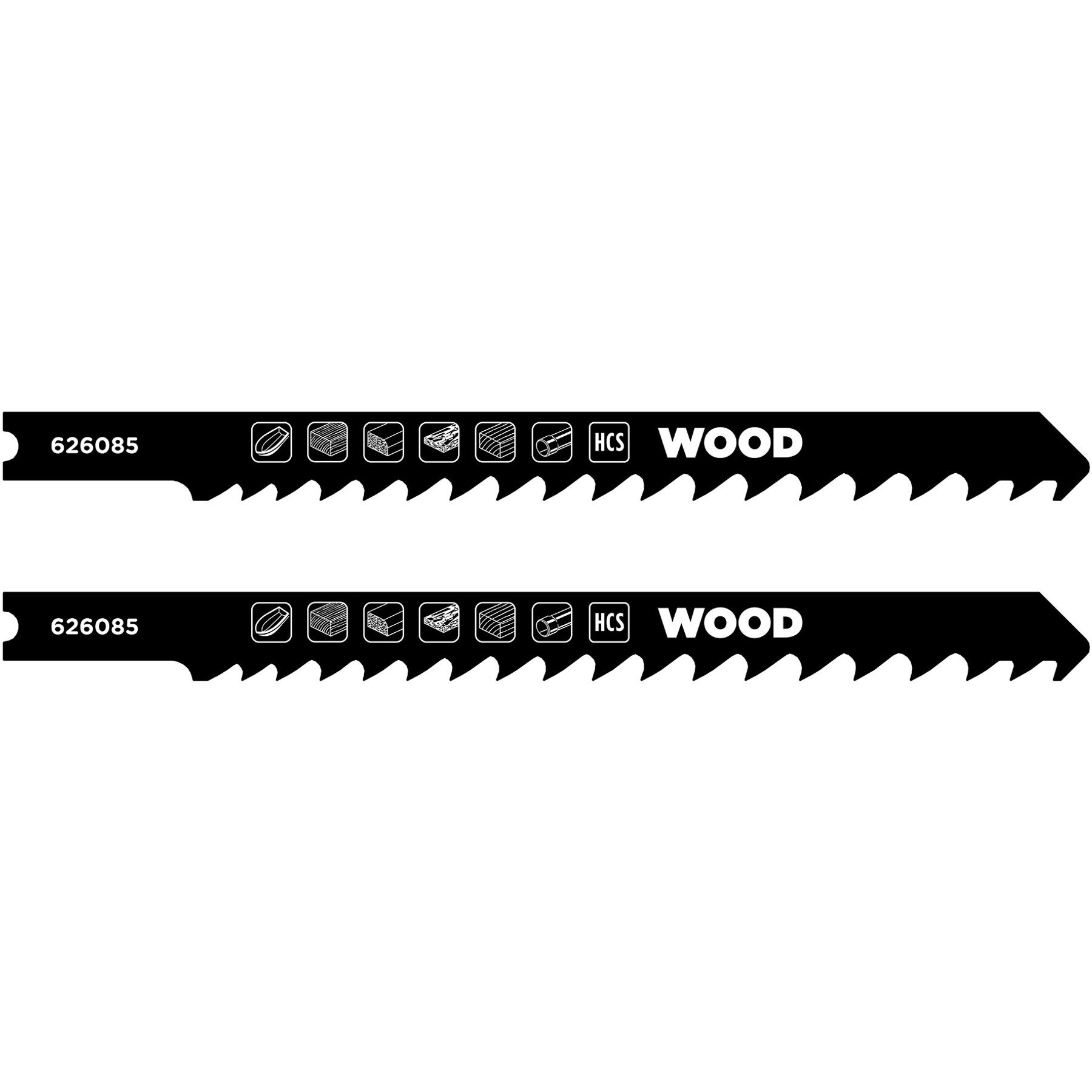 kwb Stichsägeblatt KWB Stichsägeblatt-Set, 626085, HCS-Stahl, 2 Stück