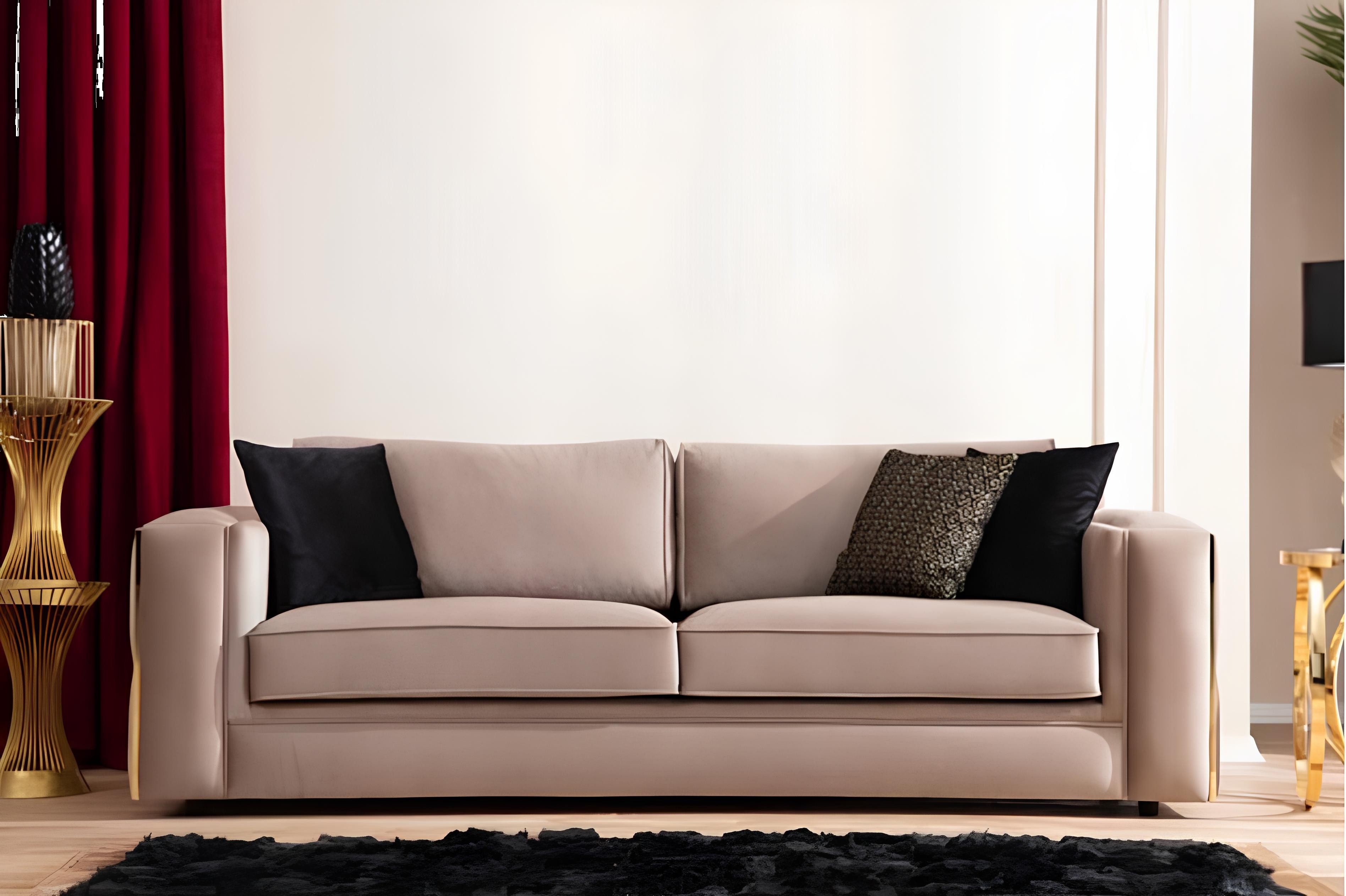 Sofa Dreisitzer Textilsofa für Luxus-Wohnzimmer - Modernes Polstermöbel