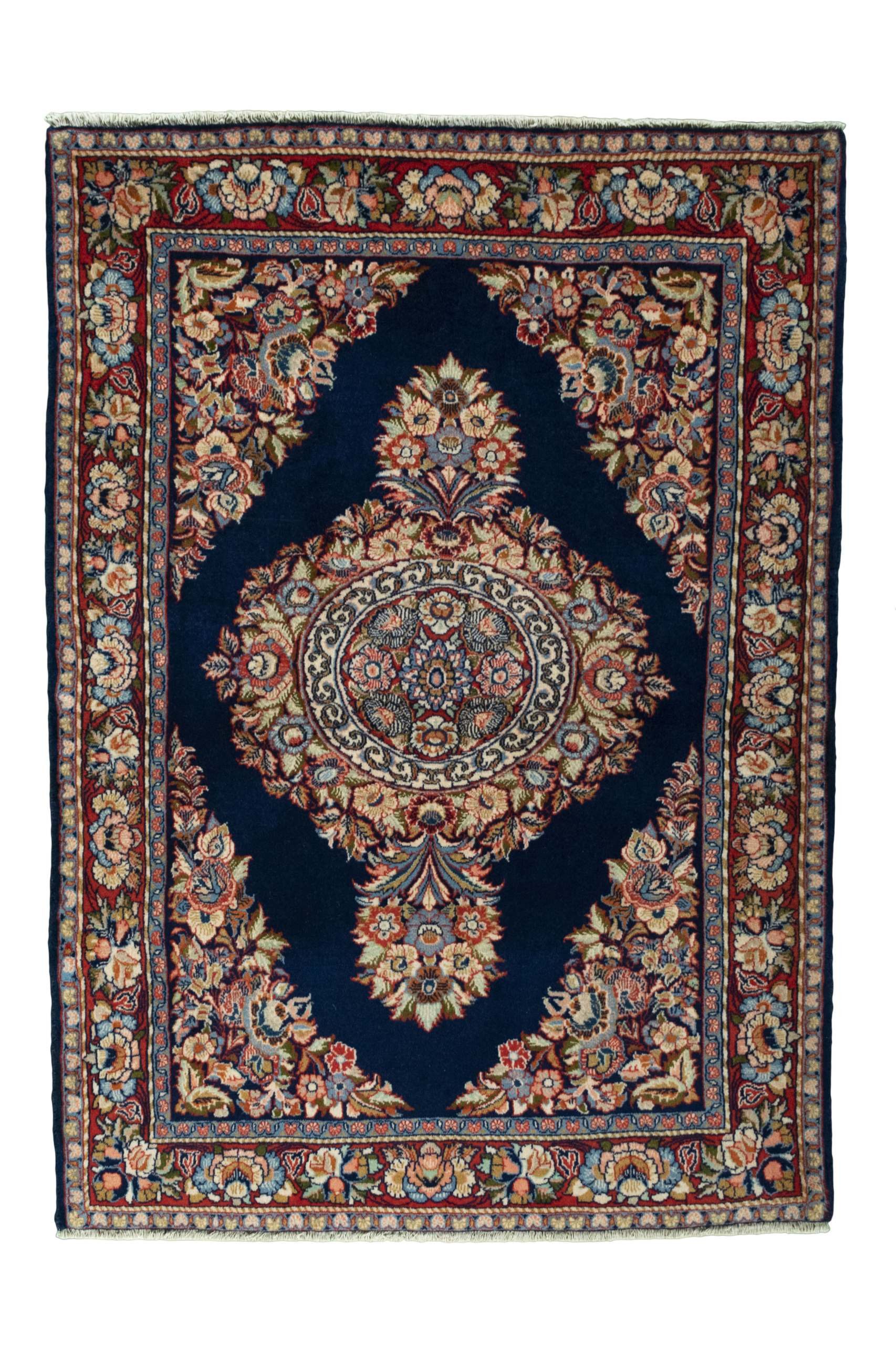 CABBEL Orientteppich 145x104 cm Perser Sarogh Blau Schurwolle Handgeknüpft Klassisch Unikat, rechteckig, Höhe: 9 mm, 100% Schurwolle – weich, pflegeleicht, hohe Knüpfdichte
