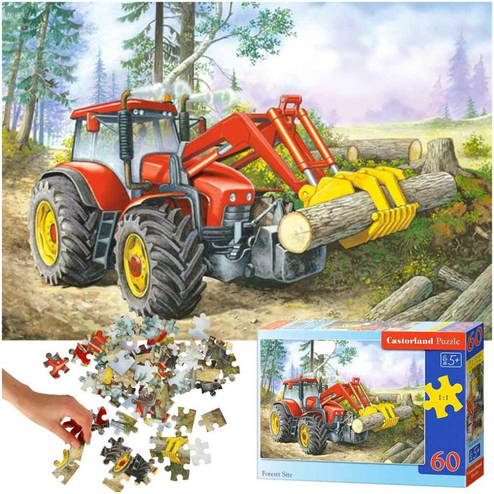 Castorland Puzzle Waldtraktor-Puzzle 60 Teile, Puzzleteile günstig online kaufen