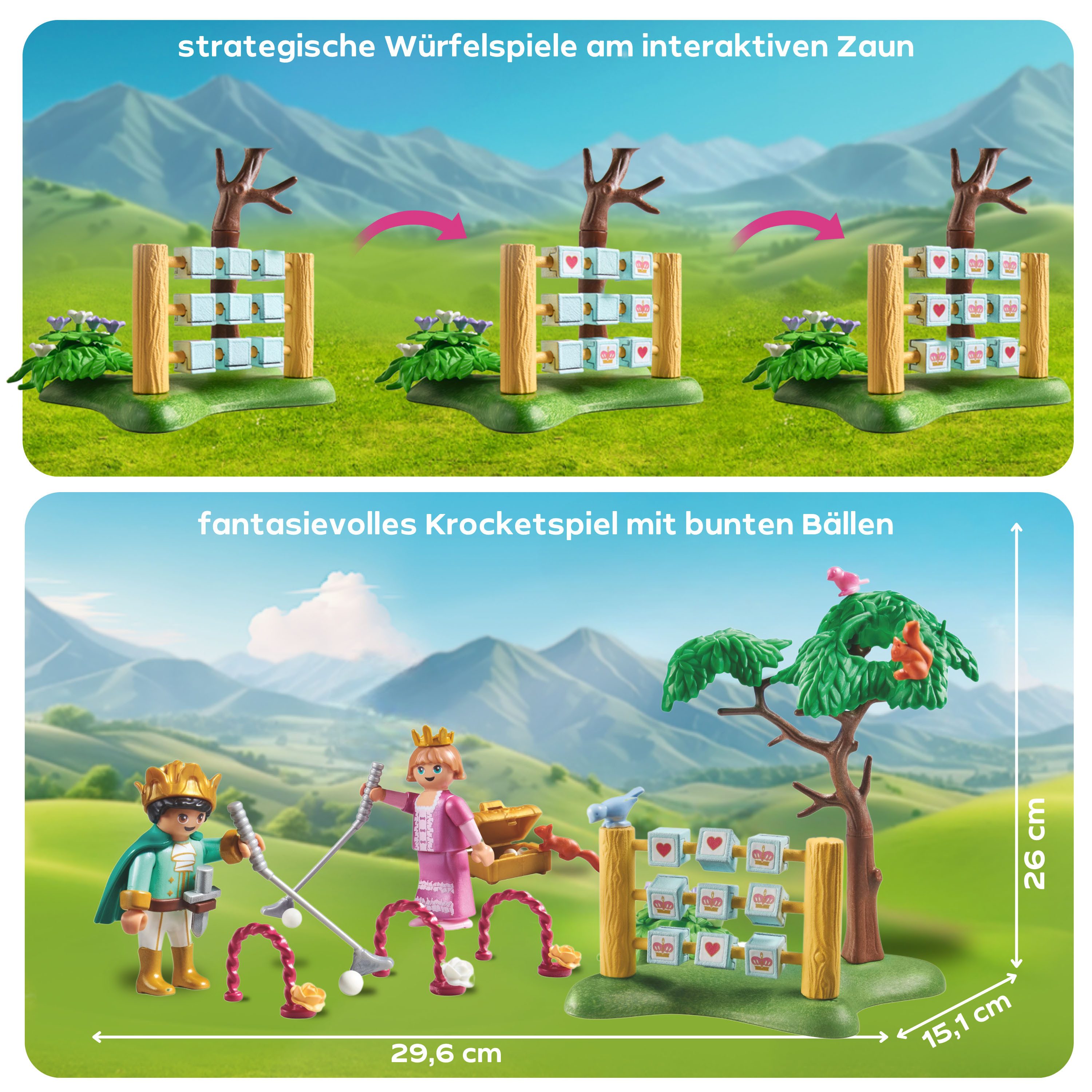 Playmobil® Königskinder im Spielgarten (71849), Playmobil Princess Magic Konstruktions-Spielset, (58 St) – Bild 4 von 5