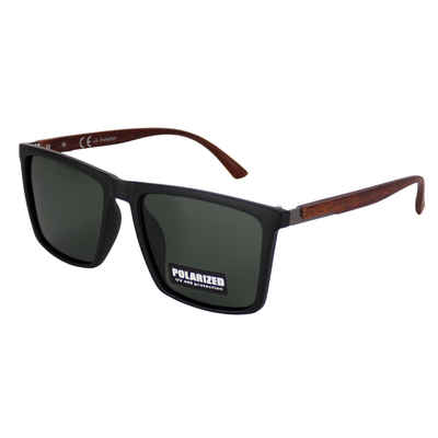 MIRROSI Retrosonnenbrille Sonnenbrille Damen Herren Polarisiert UV400 Schutz (inkl. 1x Brillenetui und 1x Brillentuch) Pilotenbrille Polarisiert Fliegerbrille Klassik Schwarz
