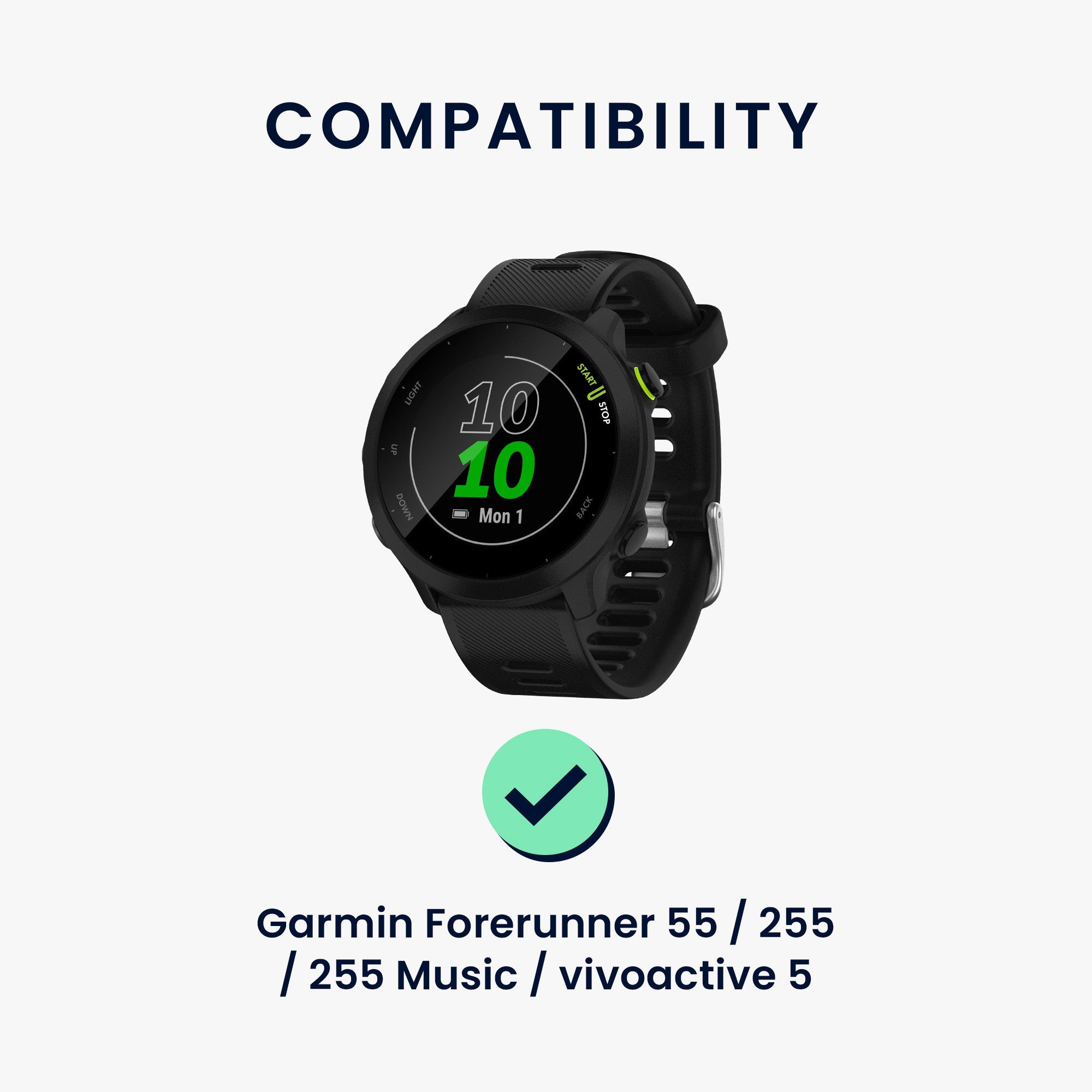 kwmobile Smartwatch USB-C Kabel für Garmin Forerunner 55 / 255 / 255 Music / Smartphone-Ladegerät (1-tlg., USB-C Ladekabel für Smartwatch Aufladekabel Fitnesstr – Bild 2 von 5