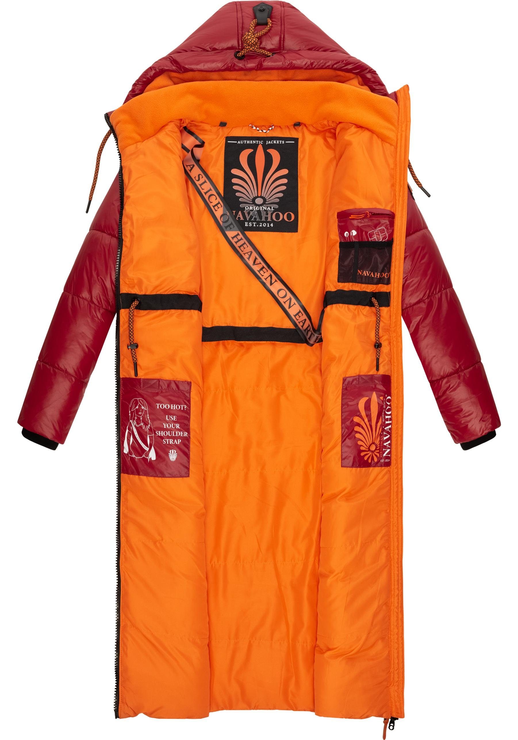 Navahoo Steppmantel Schmuseengel warm gefütterte Winter Steppjacke mit Kontrastdetails