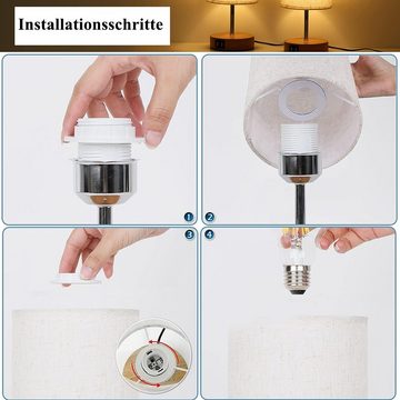 zggzerg LED Nachttischlampe LED Tischlampe mit 2 x USB-Anschluss, Nachttischlampe touch dimmbar