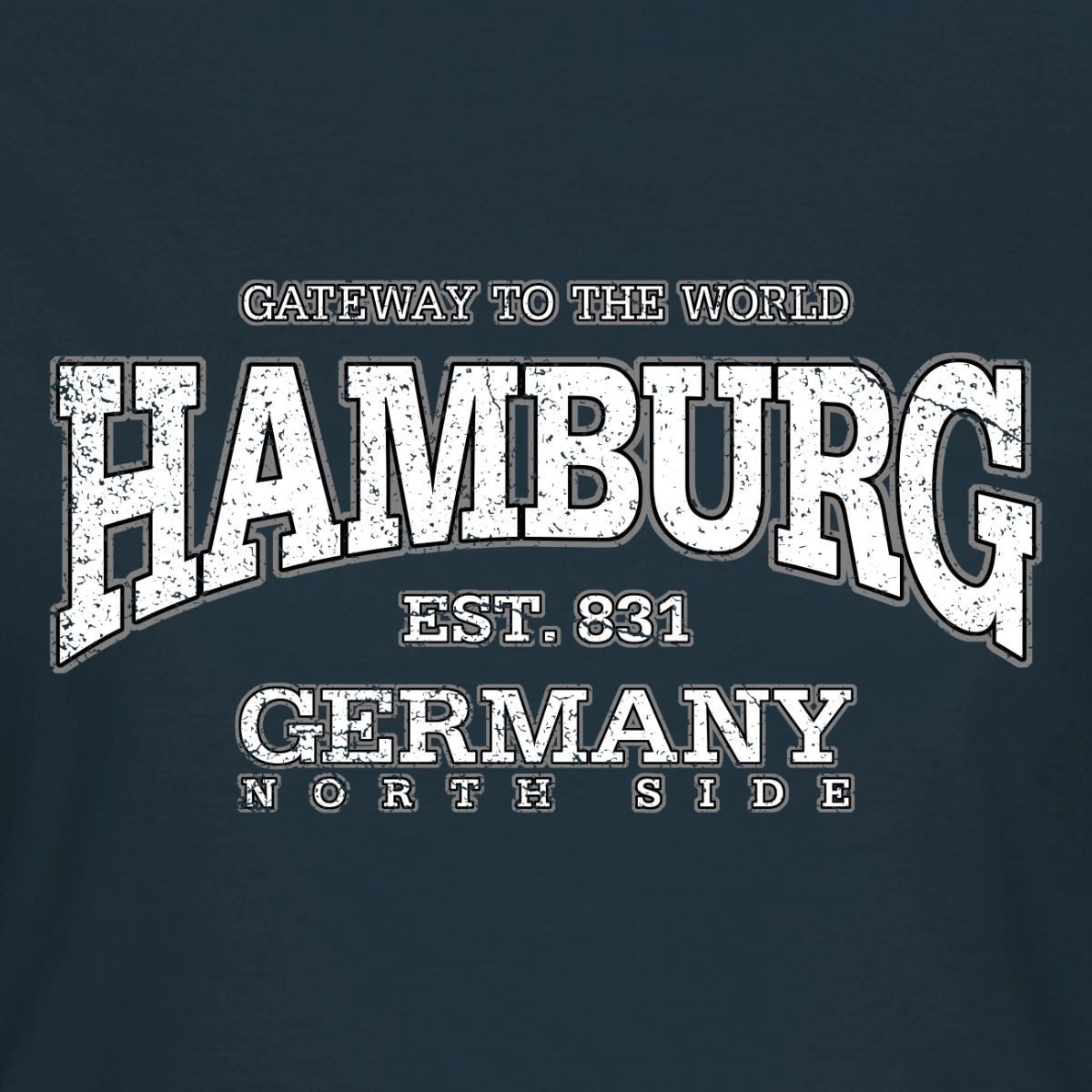 Spreadshirt T-Shirt Hamburg Deutschland Seit 831 Frauen T-Shirt (1-tlg) Slim Fit, fällt klein aus