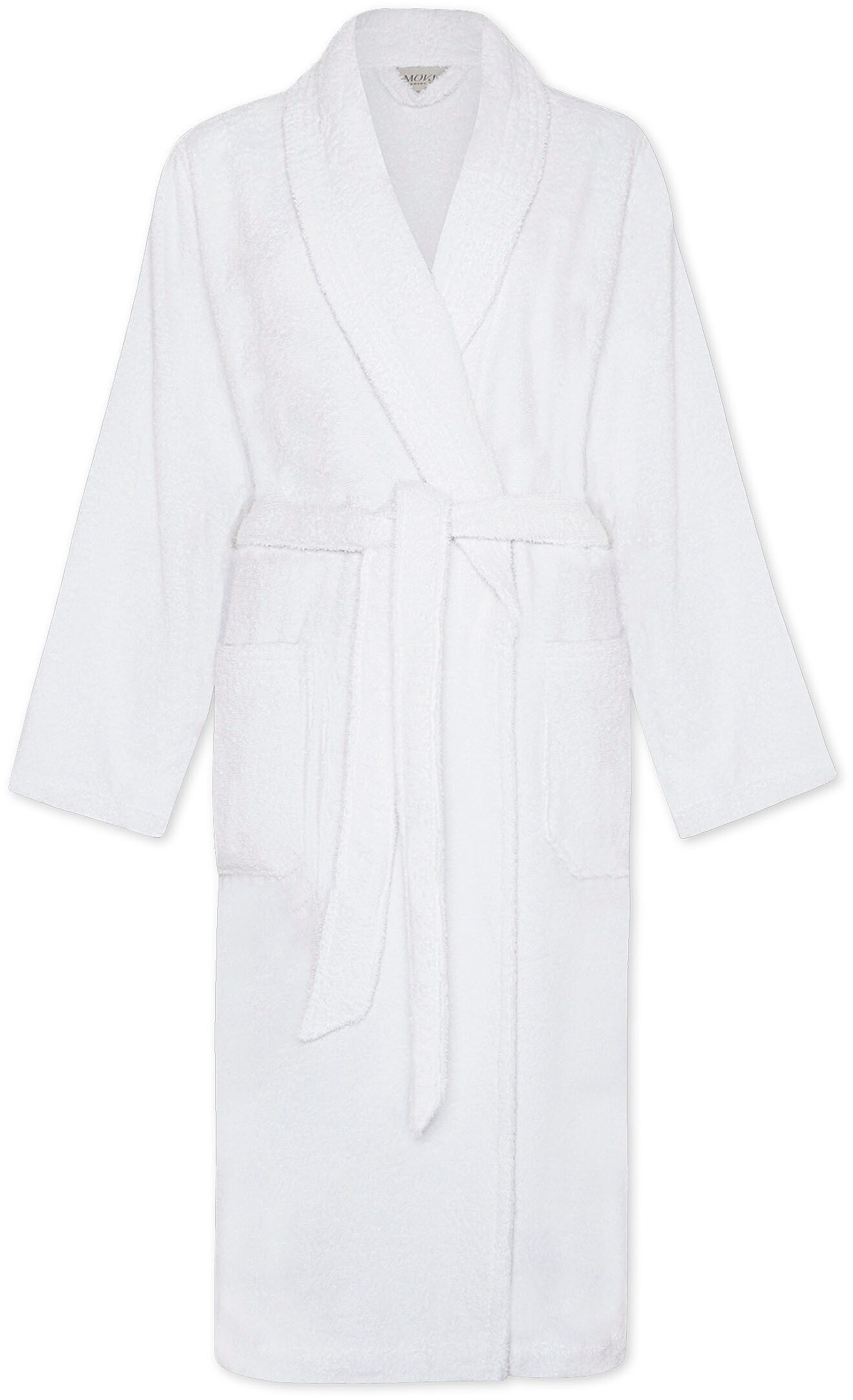 Möve Unisex-Bademantel Basic, Walkfrottier, Schalkragen, Gürtel, mit Schalkragen