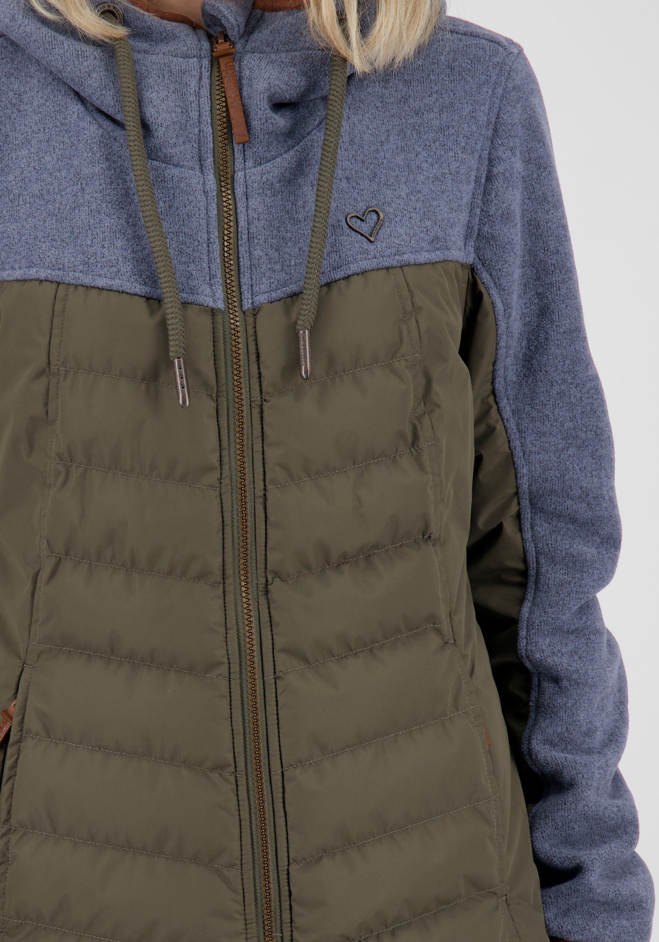 Alife & Kickin im sportive ColbieAK Outdoorjacke angesagtem Materialmix A mit Kapuze Übergangsjacke blue