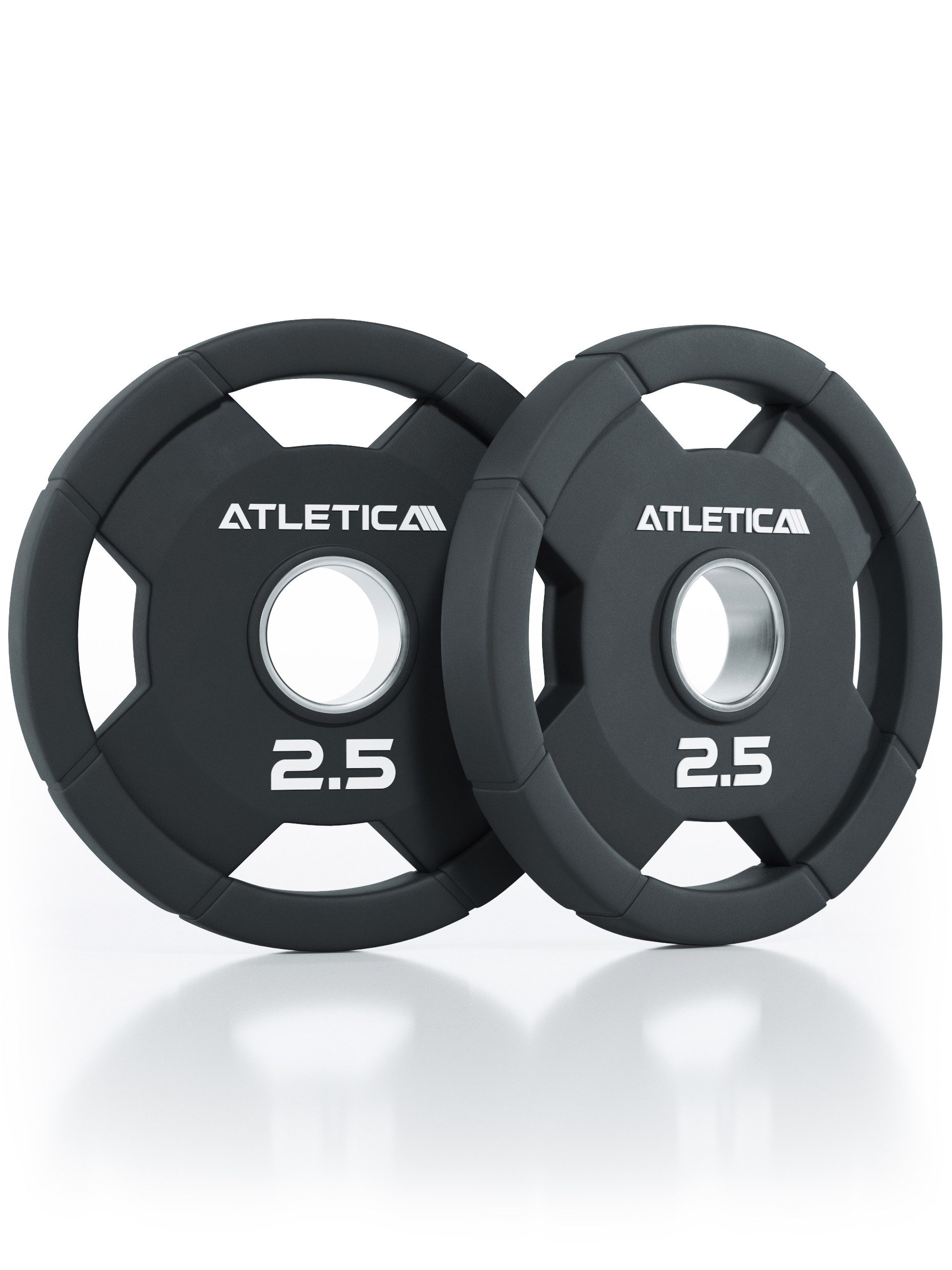 ATLETICA Hantelscheiben 4H Rubber Plates, Gummierte Hantelscheiben, Paarweise, 5 kg