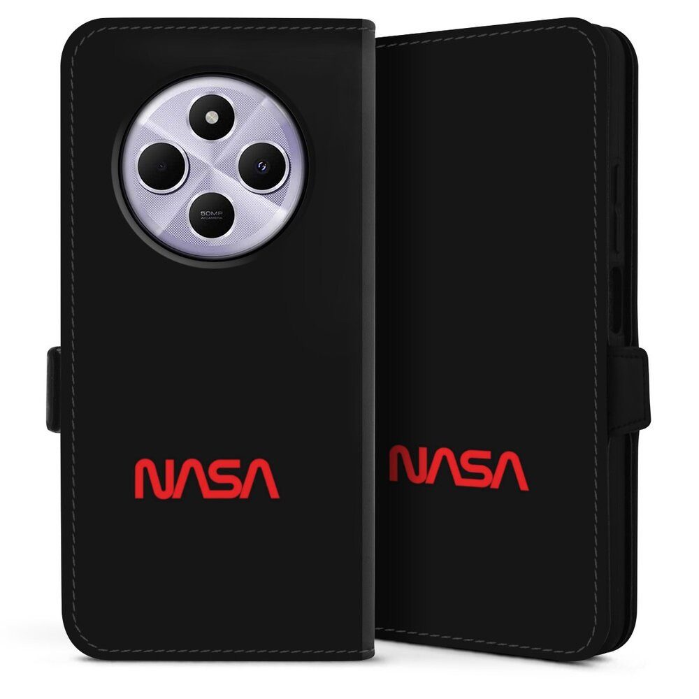DeinDesign Handyhülle Logo Nasa Weltall Nasa, Xiaomi Redmi 14C Hülle Handy Flip Case Wallet Cover Handytasche Leder