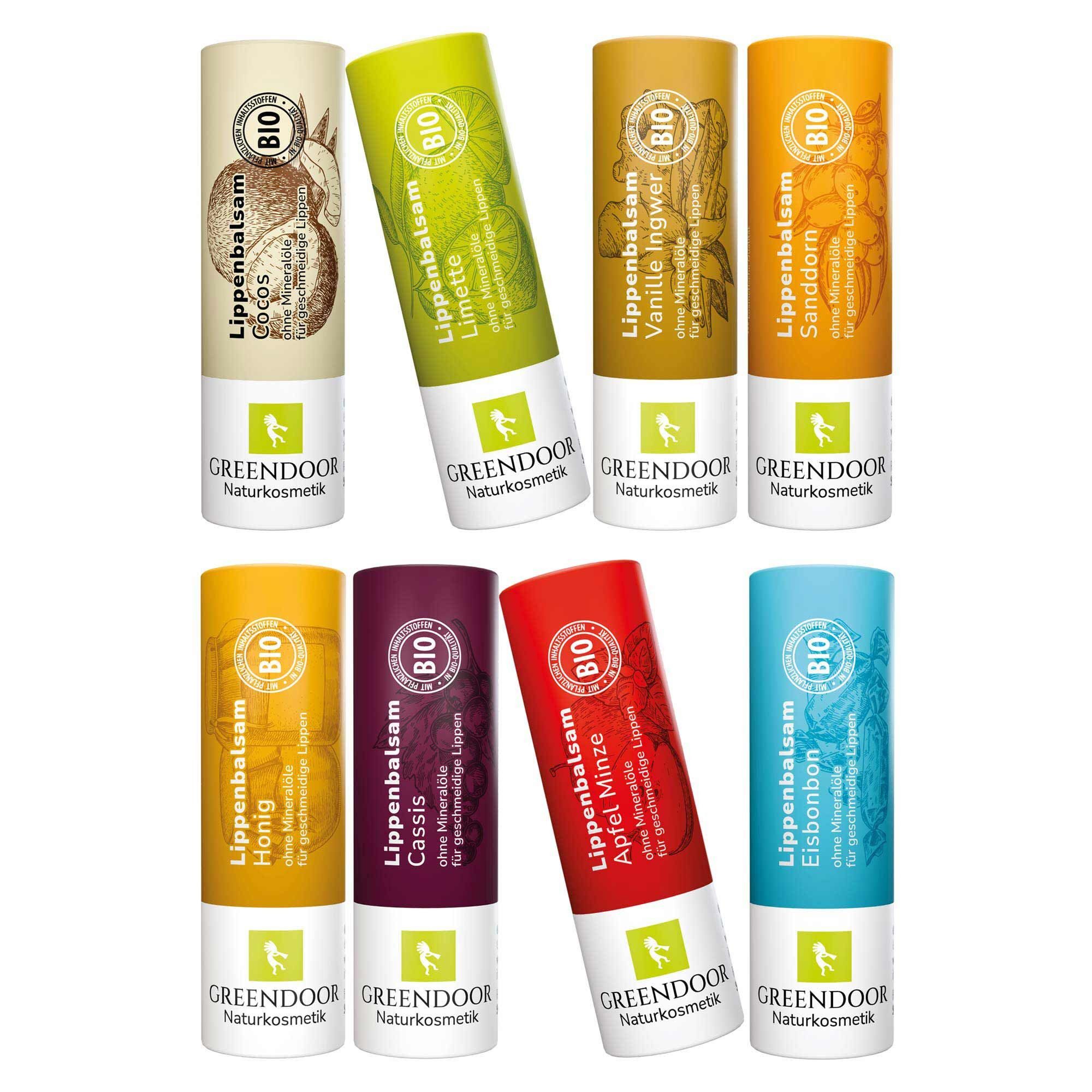 GREENDOOR Lippenbalsam Lippenpflege-Set Tutti