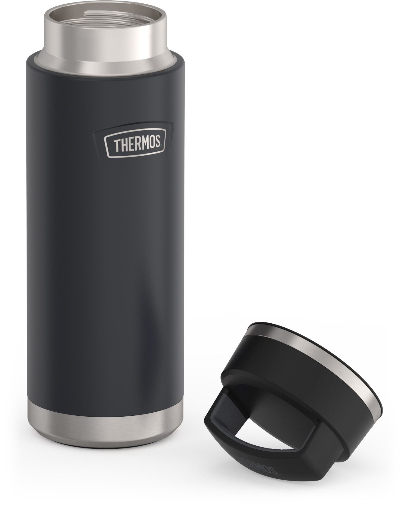THERMOS Isolierflasche ICON BEVERAGE BOTTLE, Edelstahlkörper, spülmaschinenfest, 0,71l, 18h heiß & 24h kalt, extra große Öffnung, absolut dicht