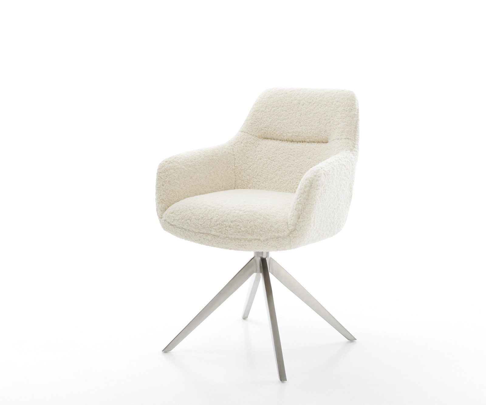 DELIFE Polsterstuhl Pejo-Flex, Kreuzgestell breit Edelstahl günstig online kaufen