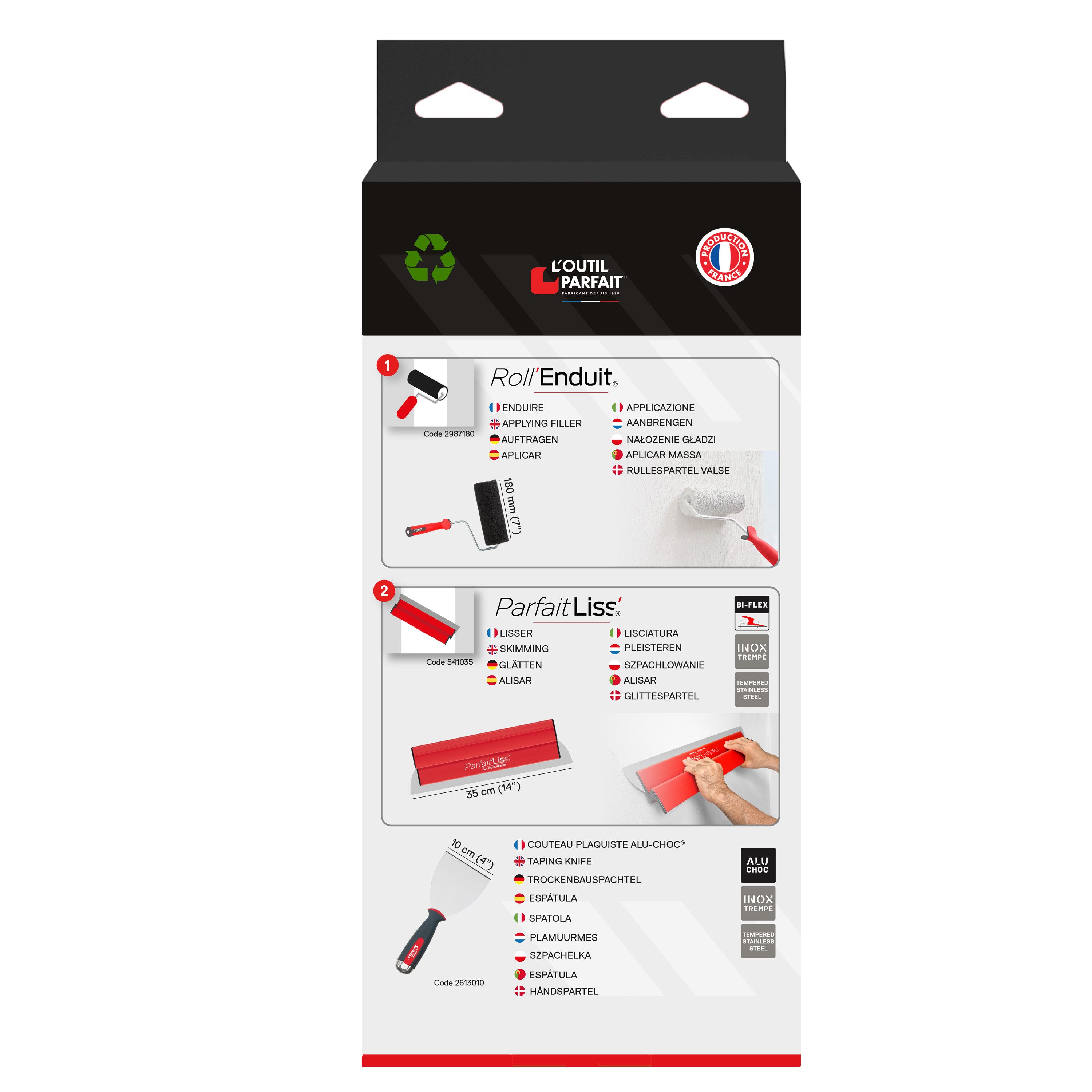 L'Outil Parfait Flächenspachtel L'Outil Parfait Set 80617: Rollspachtel Werkzeuge Set