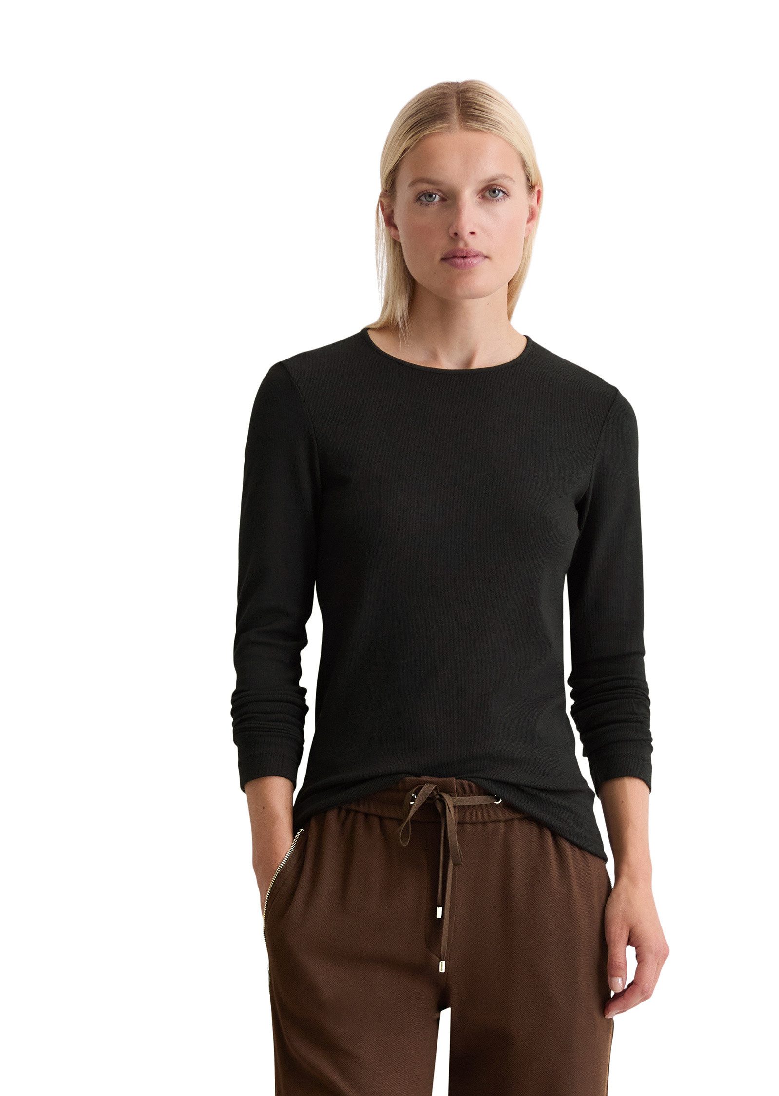 Marc O'Polo Langarmshirt aus TENCEL™ Modal-Baumwolle-Mix