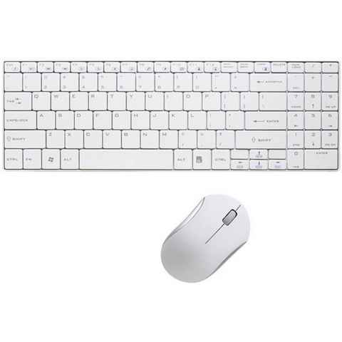 LogiLink Funk Slim Desktop Set Tastatur- und Maus-Set