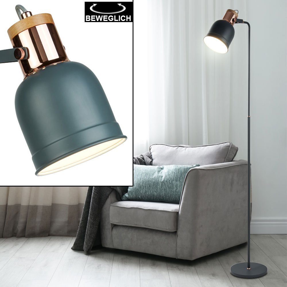 etc-shop Stehlampe, Retro Steh Leuchte grau Wohn Zimmer Beleuchtung Vintage  Stand Lampe Spot beweglich online kaufen | OTTO