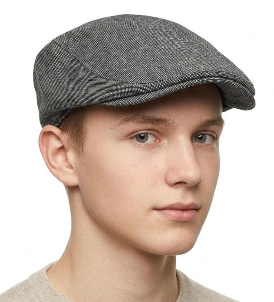 Cool4 Schiebermütze Flatcap Herren Jungen Gatsby Cap MiniX Muster Leinen