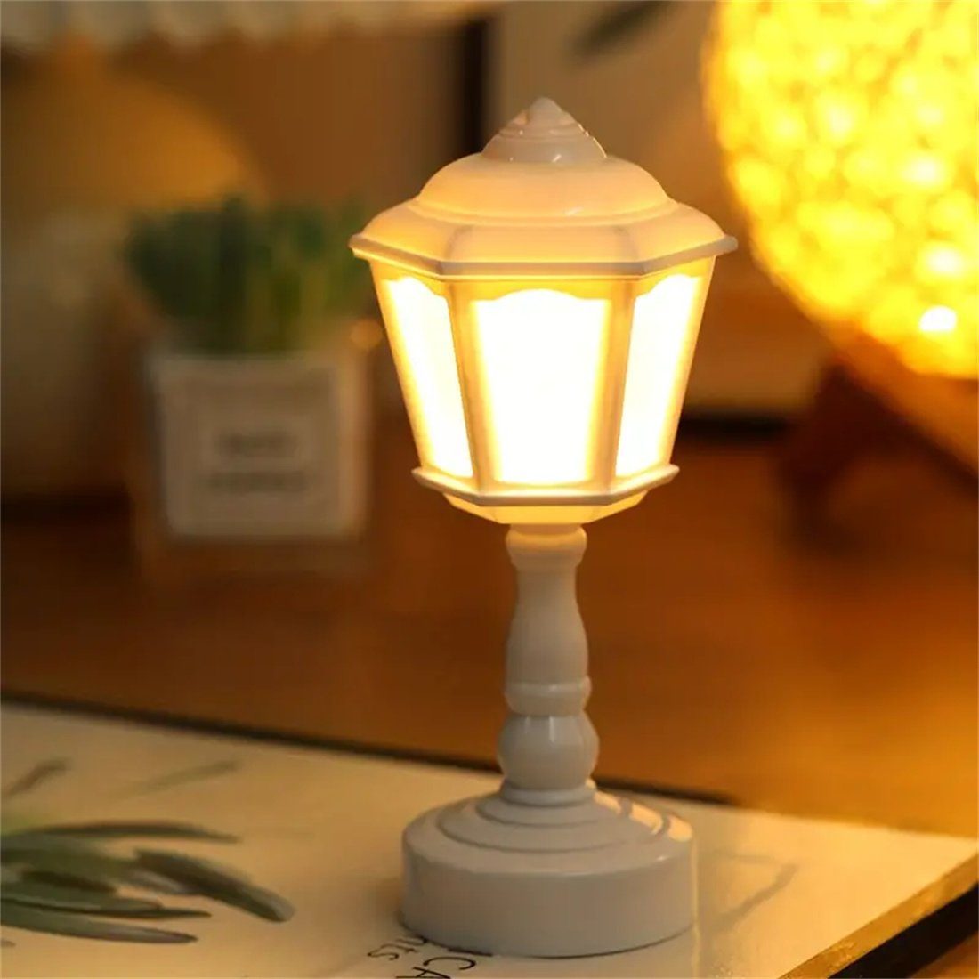 LED-Nachtlampe, DAYUT Kleine Nachtlicht Umgebungsbeleuchtung LED Tischlampe, Vintage
