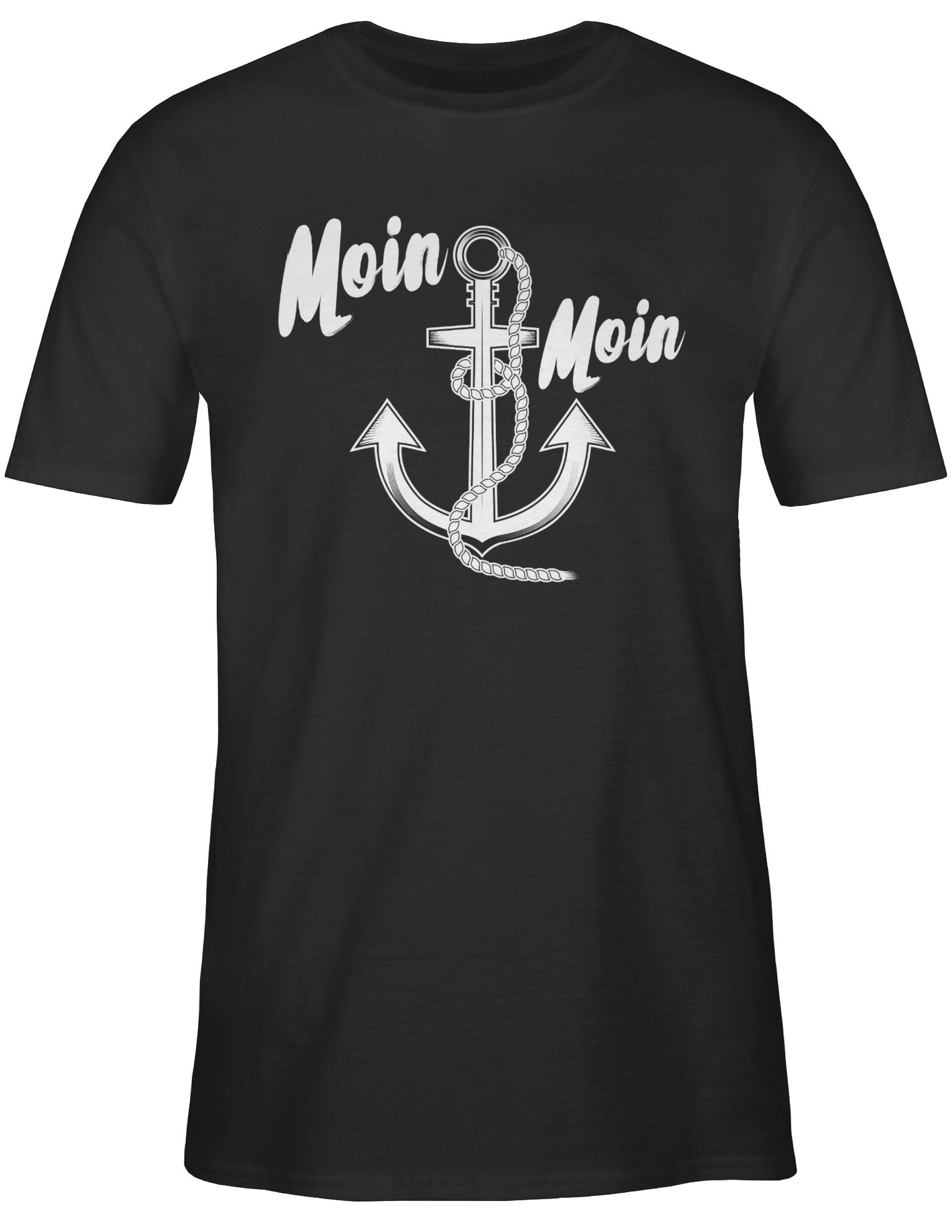 Shirtracer T-Shirt Moin Moin Anker Sprüche günstig online kaufen