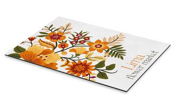 Posterlounge Alu-Dibond-Druck Pineapple Licensing, Lima Flower Market, Vintage Grafikdesign