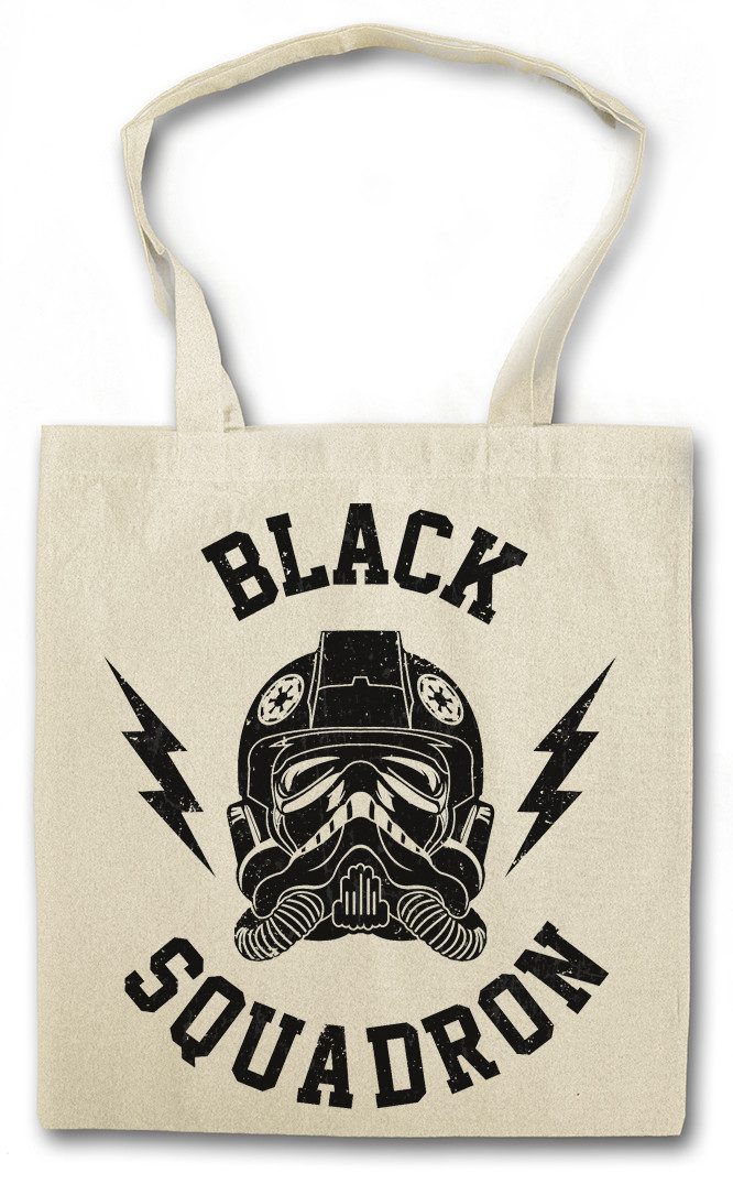 Beuteltasche Black Squadron Vintage II Stofftasche Star Tie Pilot Sci-Fi Logo